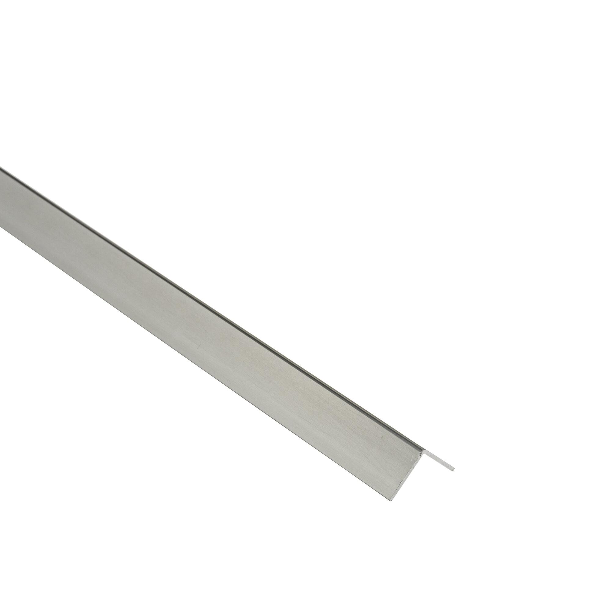Cornier aluminiu periat anodizat, 15 X 15 X 1 mm, L = 1 m, nichel