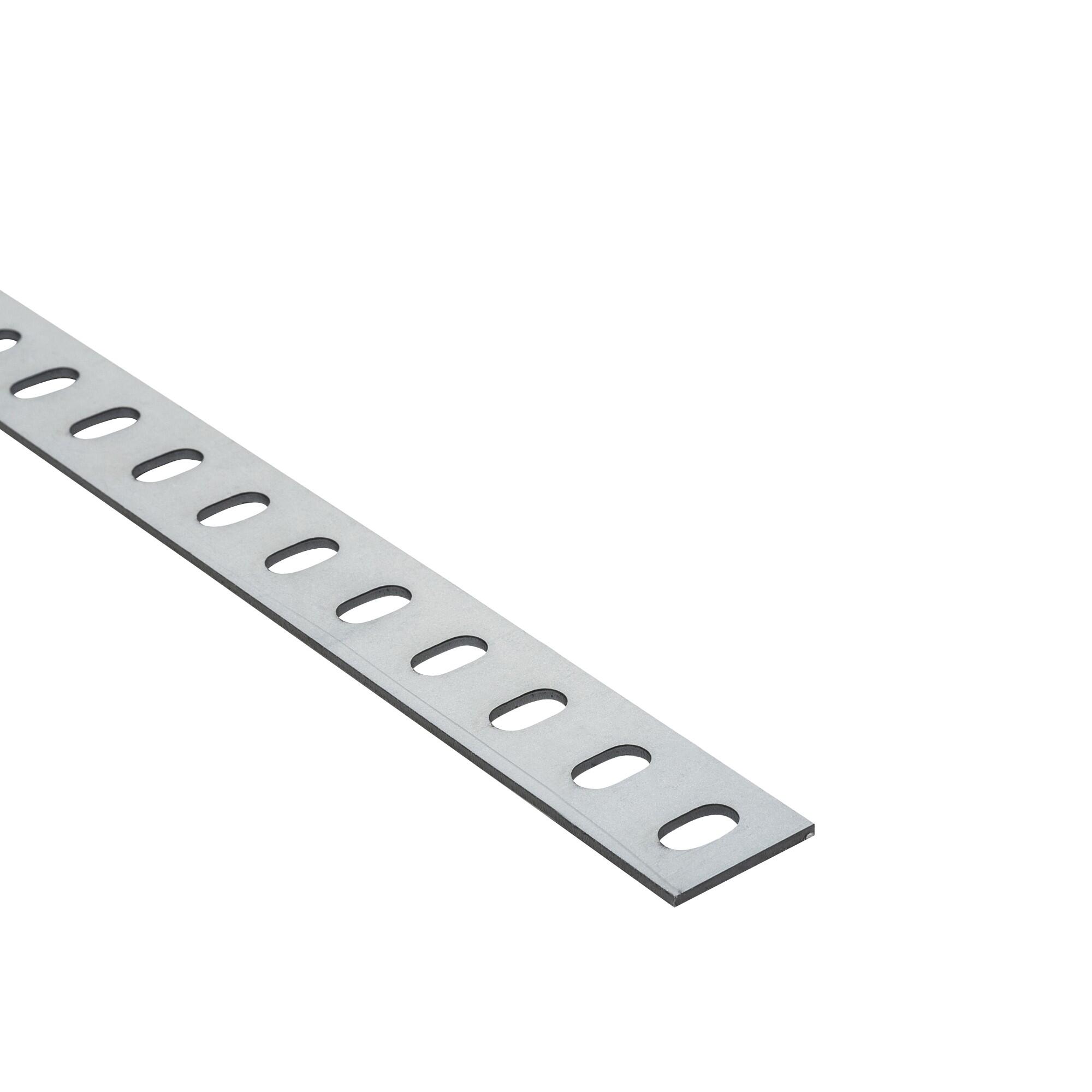 Platbanda otel la rece galvanizat, 35 x 2 mm, L = 1 m, perforat
