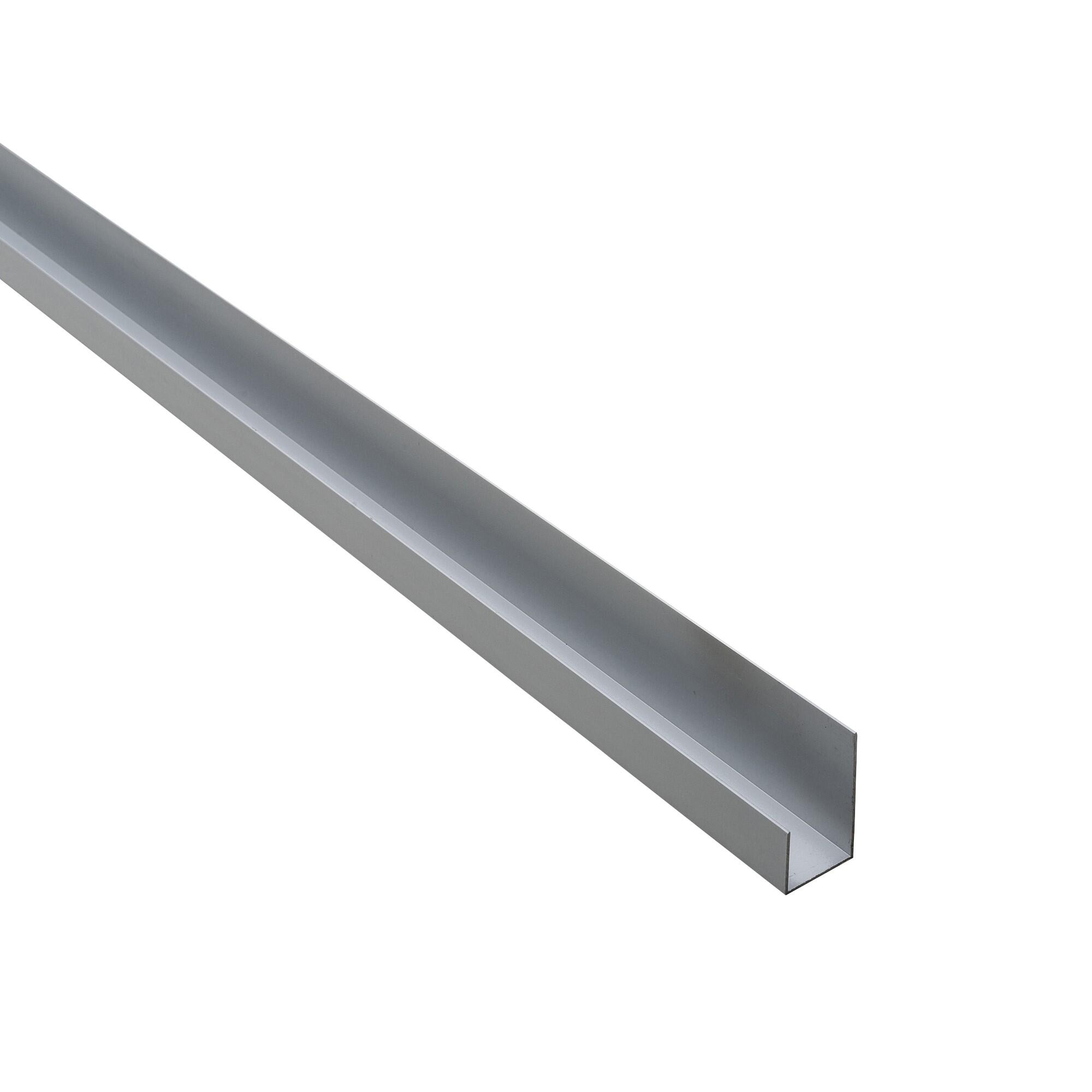 Profil aluminiu anodizat mat pentru terminatie, 35 x 20 x 1 mm, L = 2.5 m