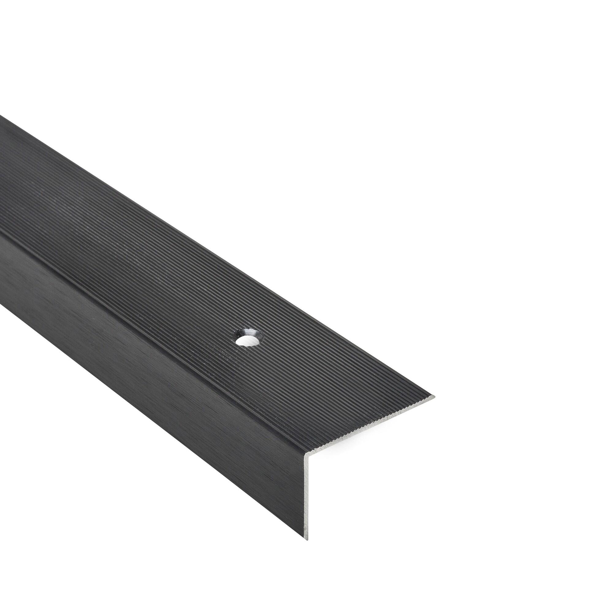 Cornier aluminiu anodizat, gaurit, 25 X 40 X 1.5 mm, L = 2 m, negru