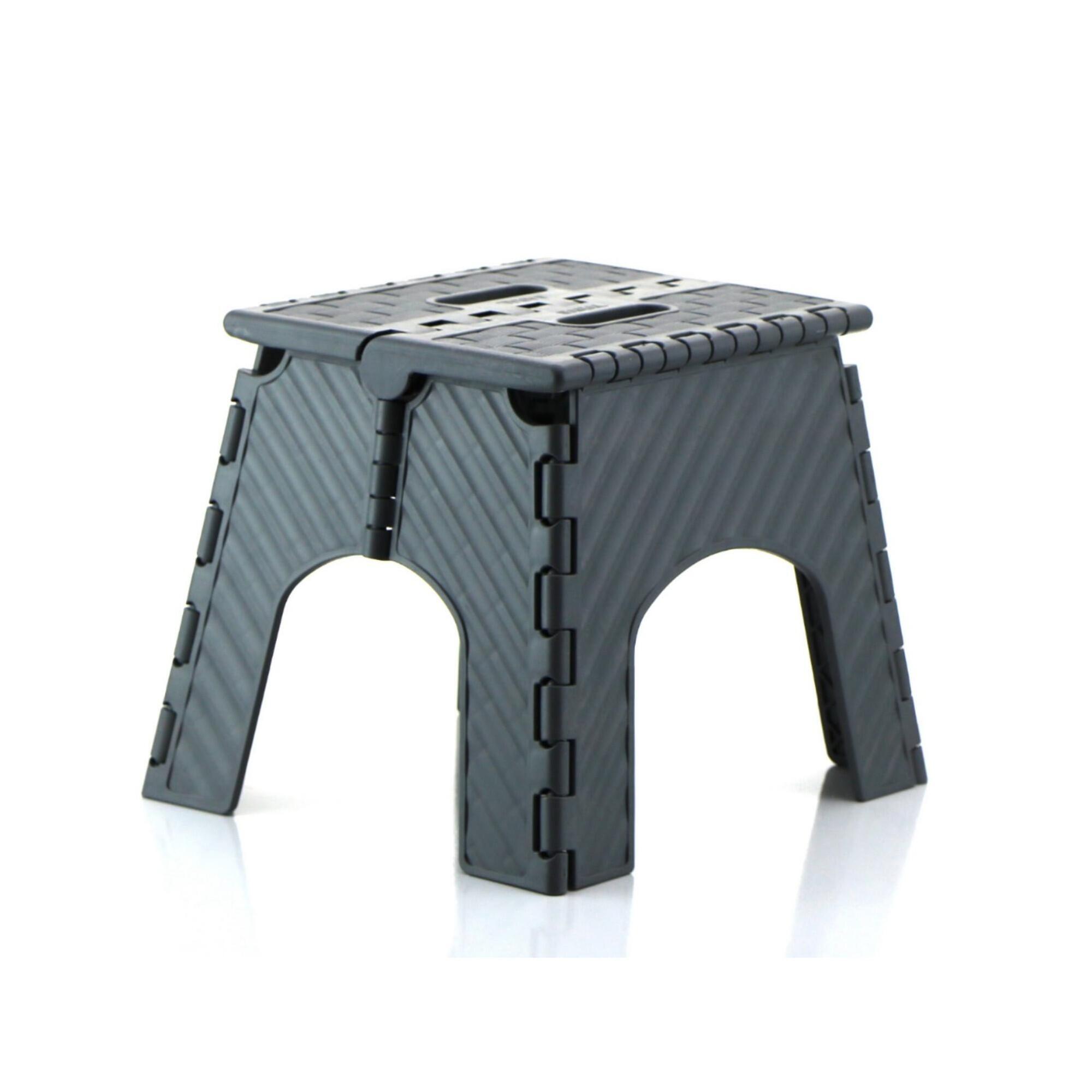 Taburet pliabil, PINO S, 33 x 29 x 28 cm, plastic, gri