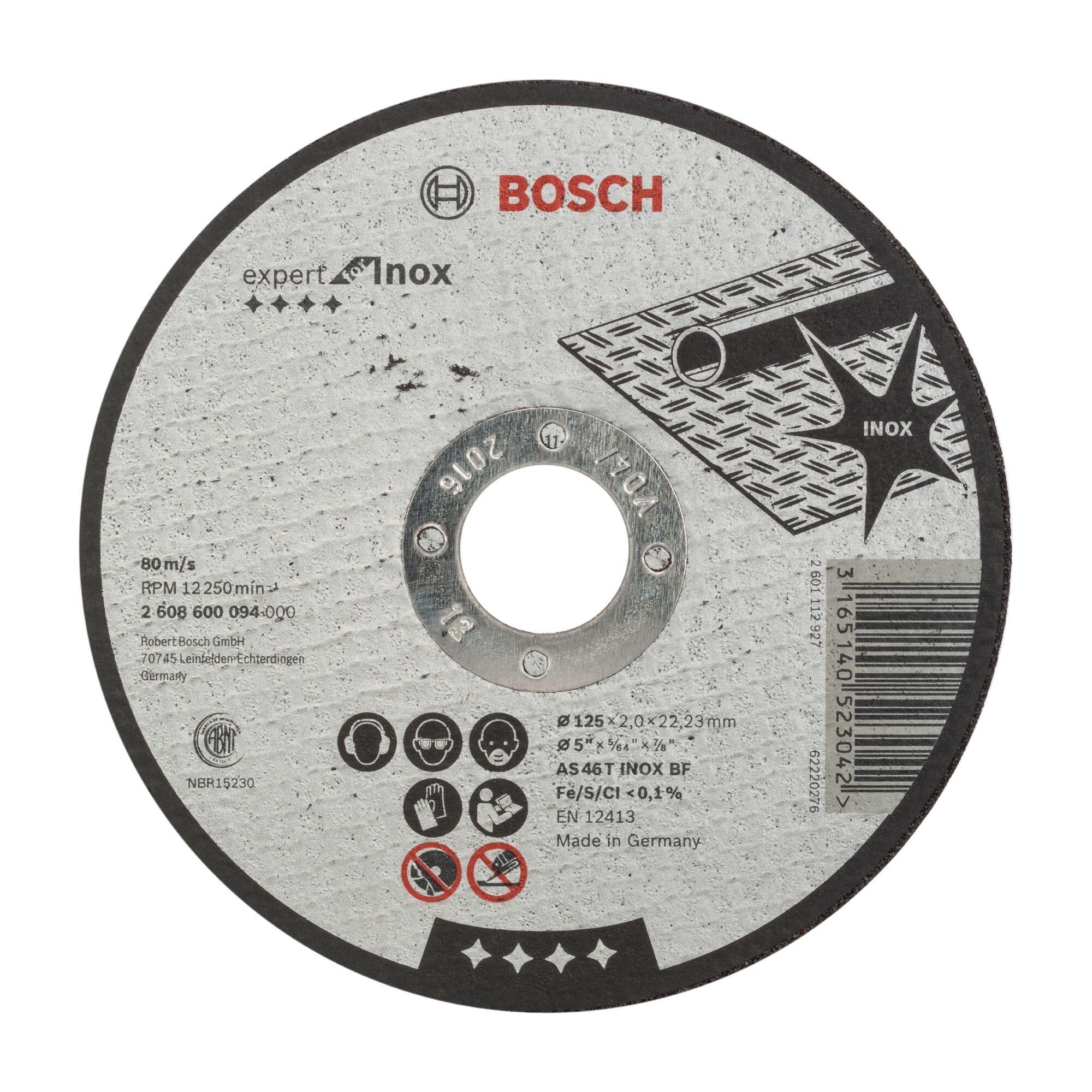 Disc taiere Bosch, pentru otel/metal, Ø 125 x 2 mm