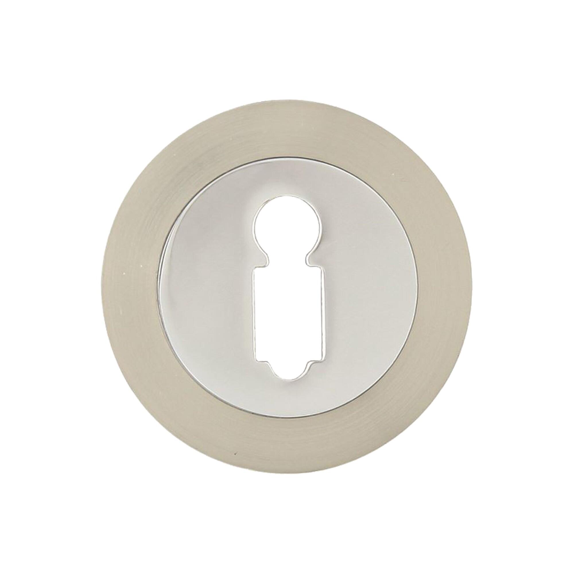 Rozeta usa interior, seria Presto/Romana/Jaro, pentru cheie, aluminiu, argintiu