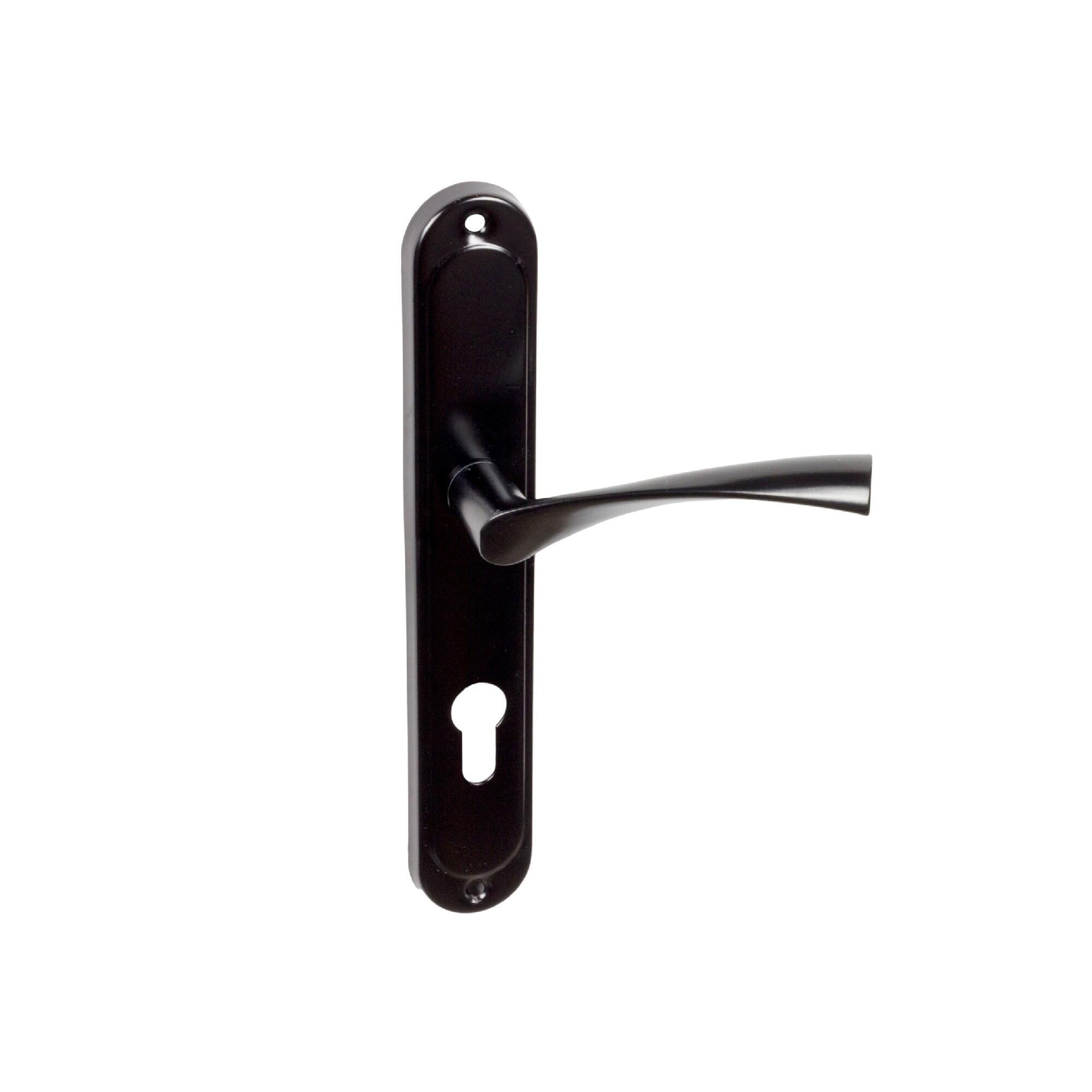 Maner cu sild usa interior, Romana, 90 mm, pentru cilindru, aluminiu, negru