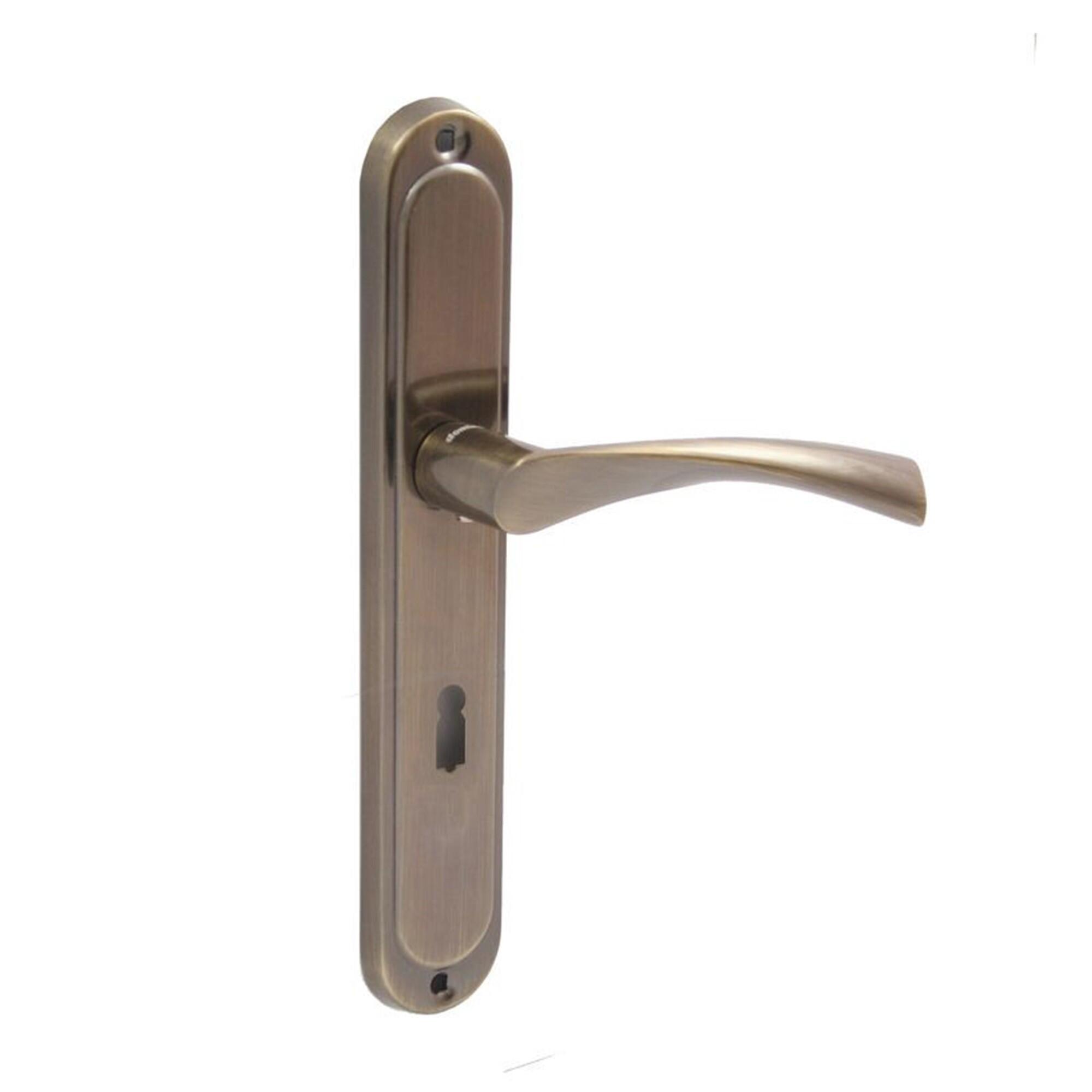 Maner cu sild usa interior, Romana, 72 mm, pentru cheie, aluminiu, antichizat