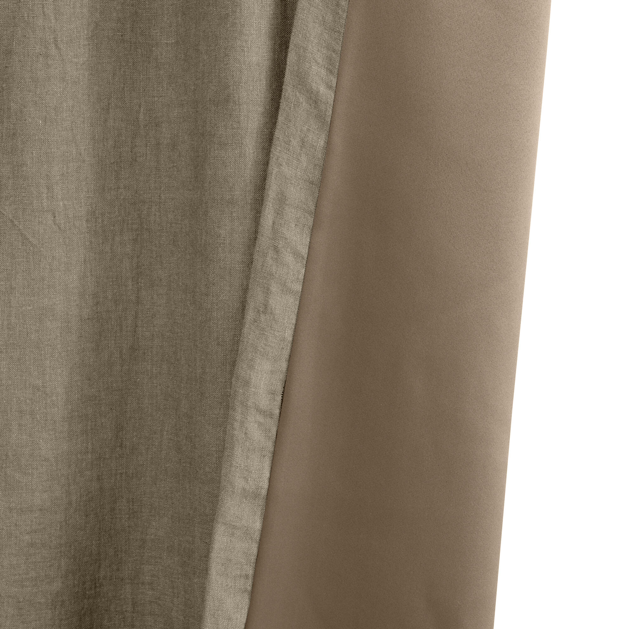 Cortina cinta fruncida, trabillas Danae 100% lino lavado de 140x280cm INSPIRE liso beige natural . Incluye cinta termoadhesiva - 5