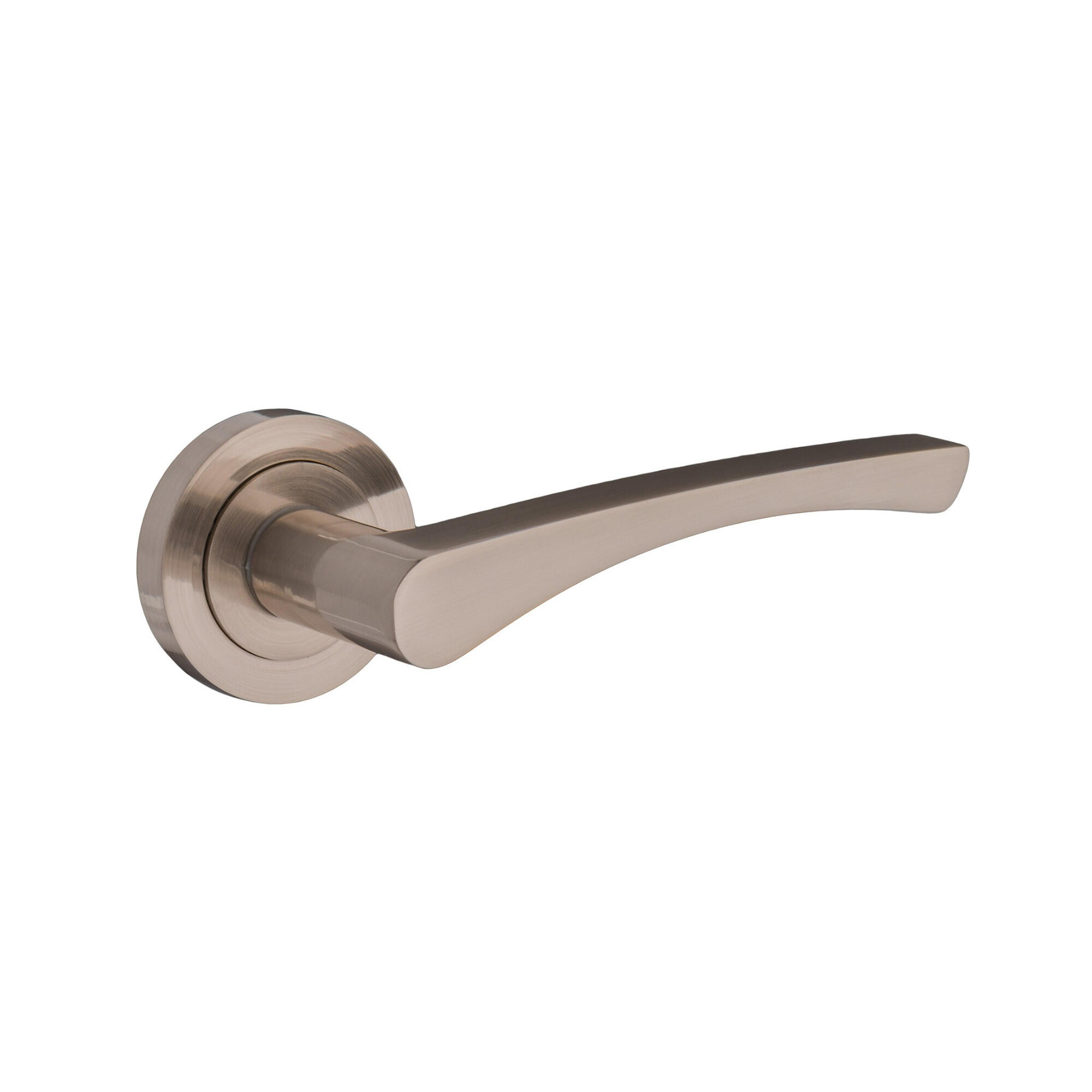 Maner tip rozeta pentru usa interior, Iris, aluminiu, argintiu