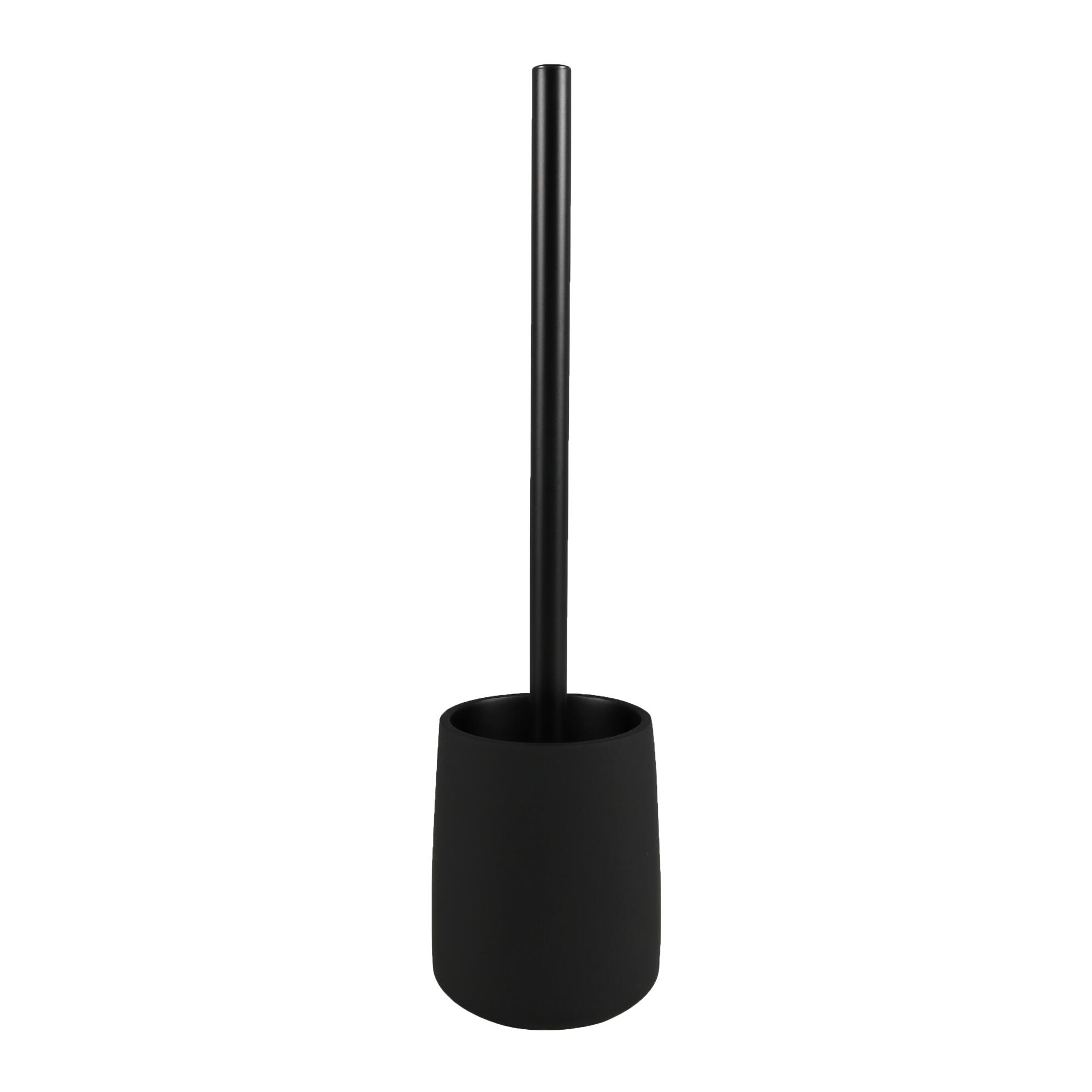 Perie WC Sensea Color, din rasina, negru