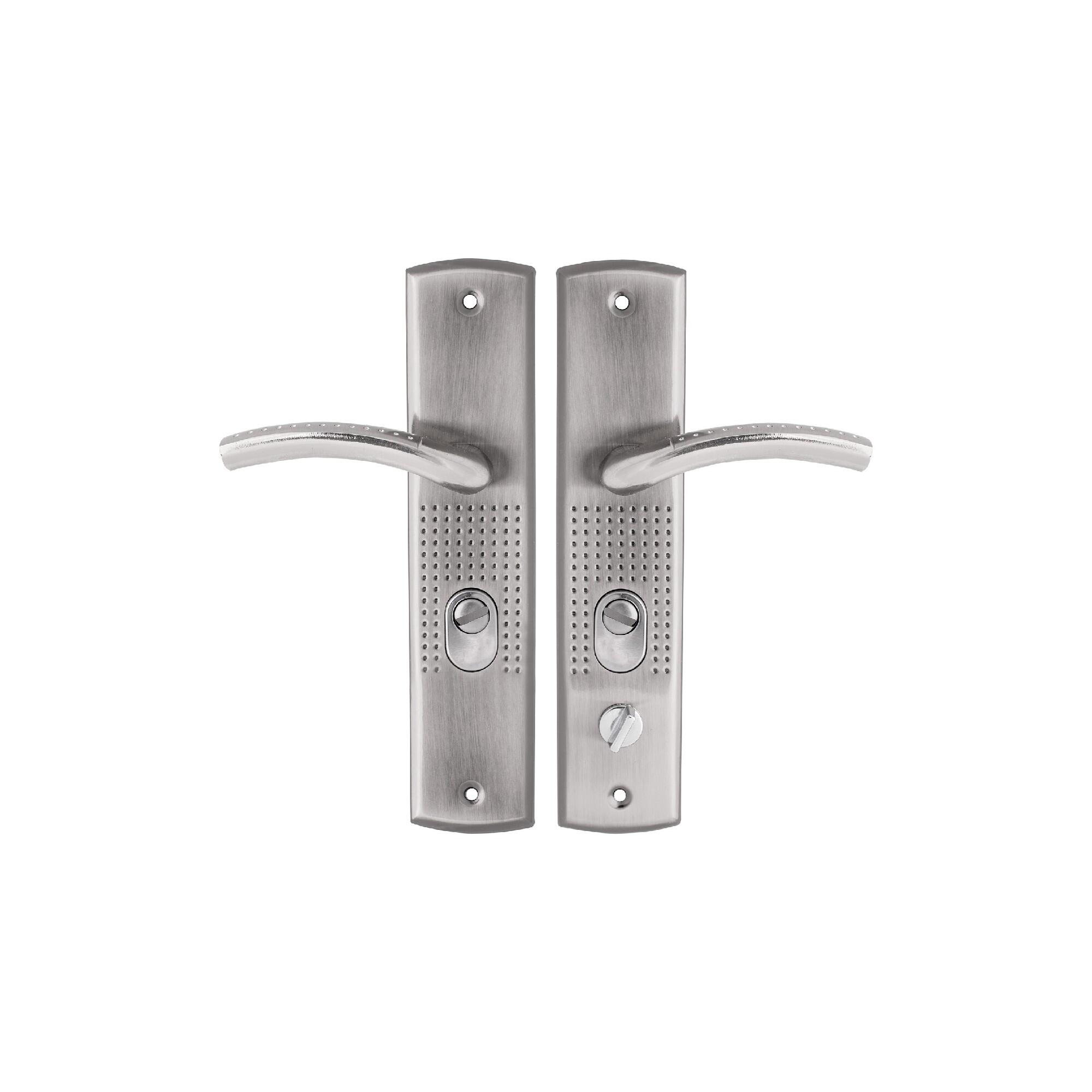 Maner cu sild usa exterior, Frida, 68 mm, pentru cilindru, aluminiu, argintiu, stanga