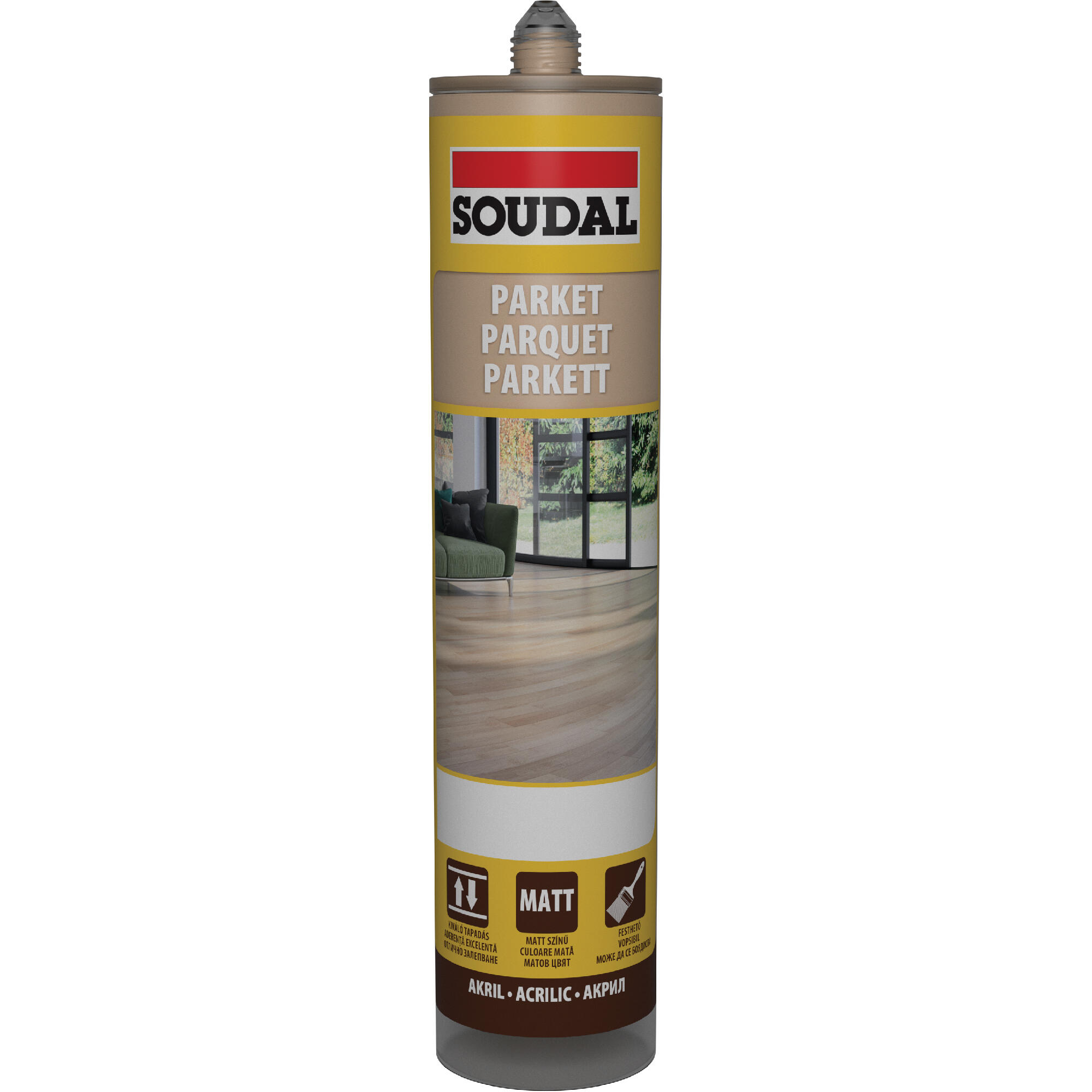 Mastic Acrilic Soudal Pentru Rosturi Parchet Stejar inchis 280 Ml mastic-acrilic-soudal-pentru-rosturi-parchet-stejar-inchis-280-ml