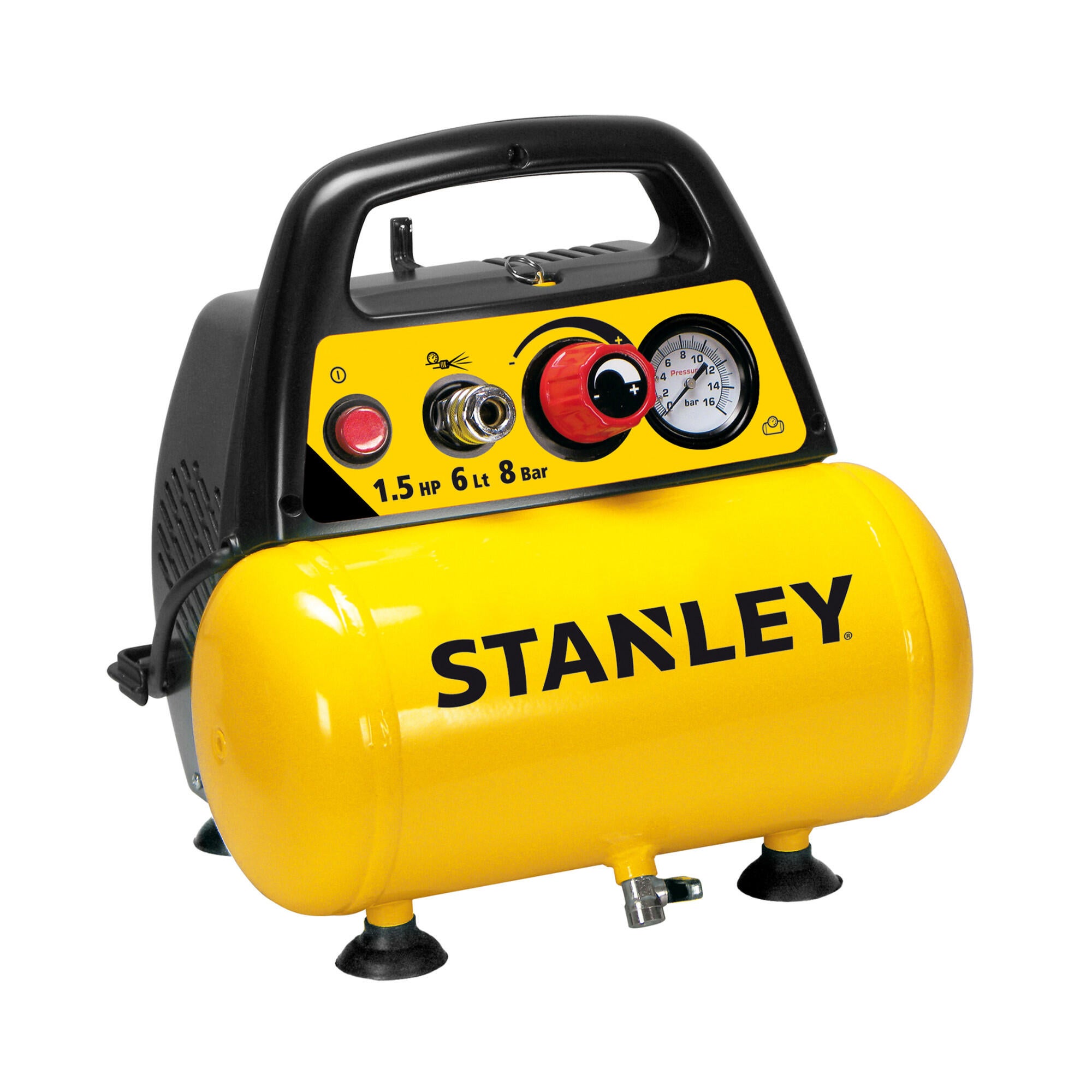 Compresor aer Stanley DN 200/8/6, fara ulei, 1.1 kW, rezervor 6L, max 8 bar