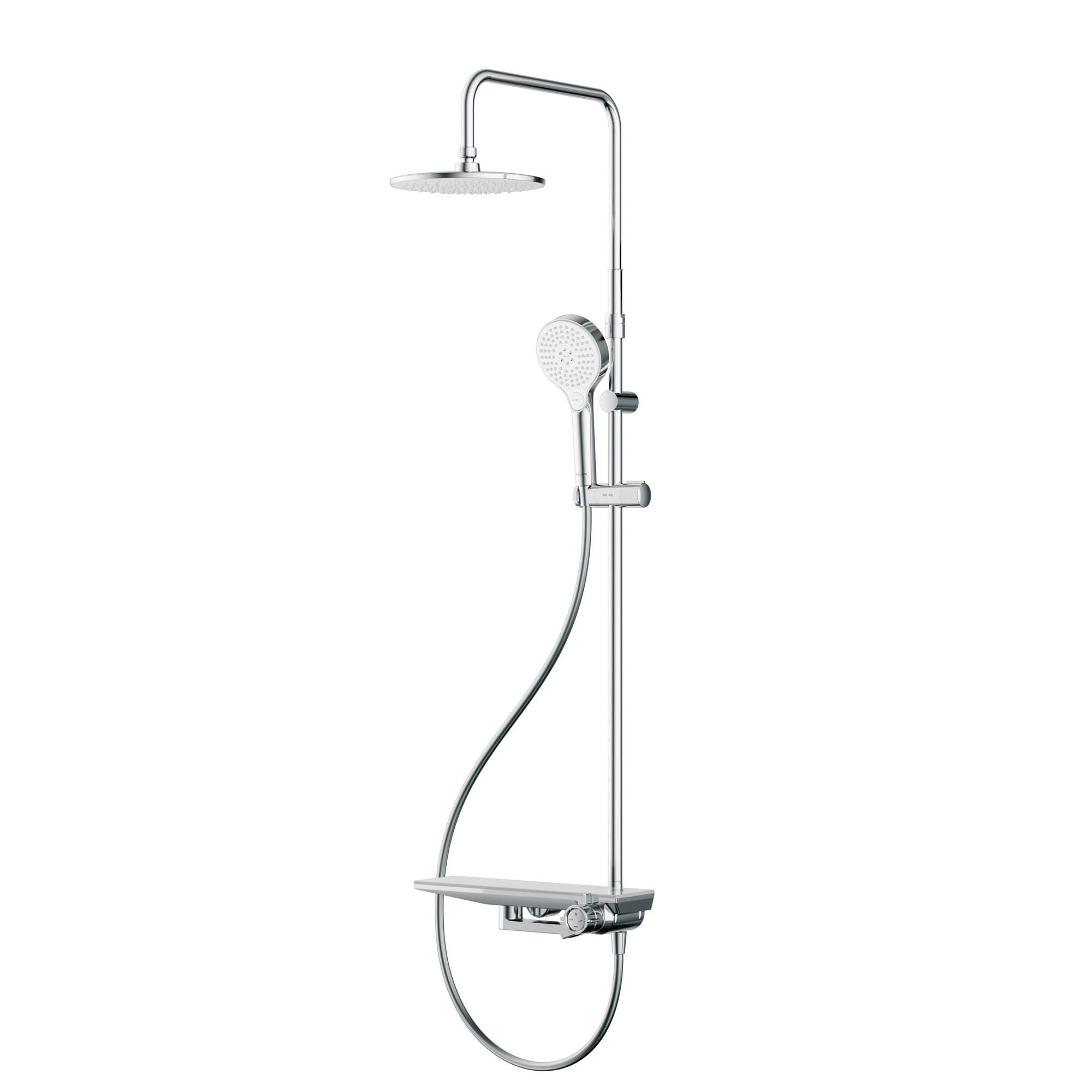 Sistem dus fix cu baterie AM.PM Flash, 3 functii, cromat
