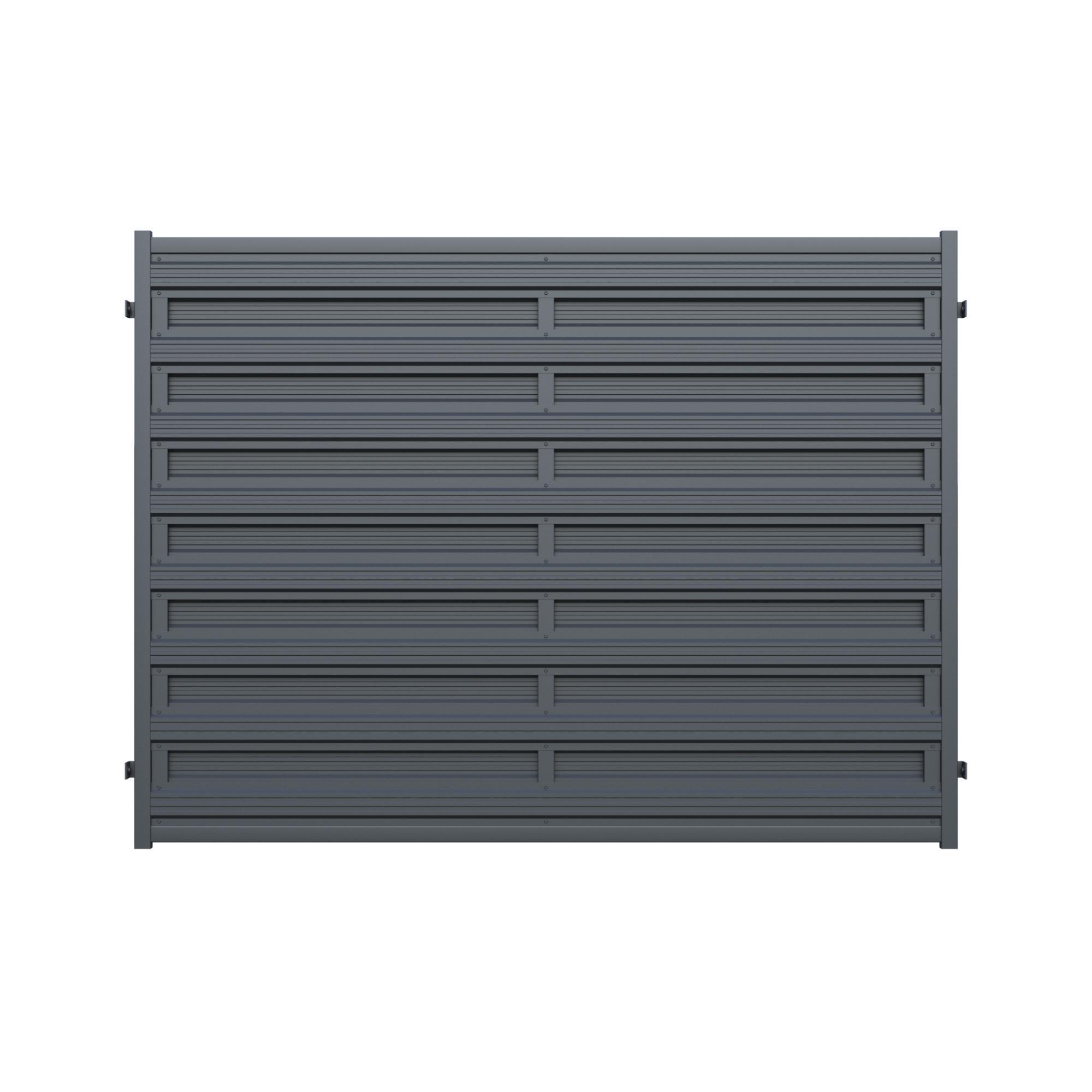 Panou gard mediu, model 77, sipca metalica, 200 x 150 cm,0.4 mm, gri antracit