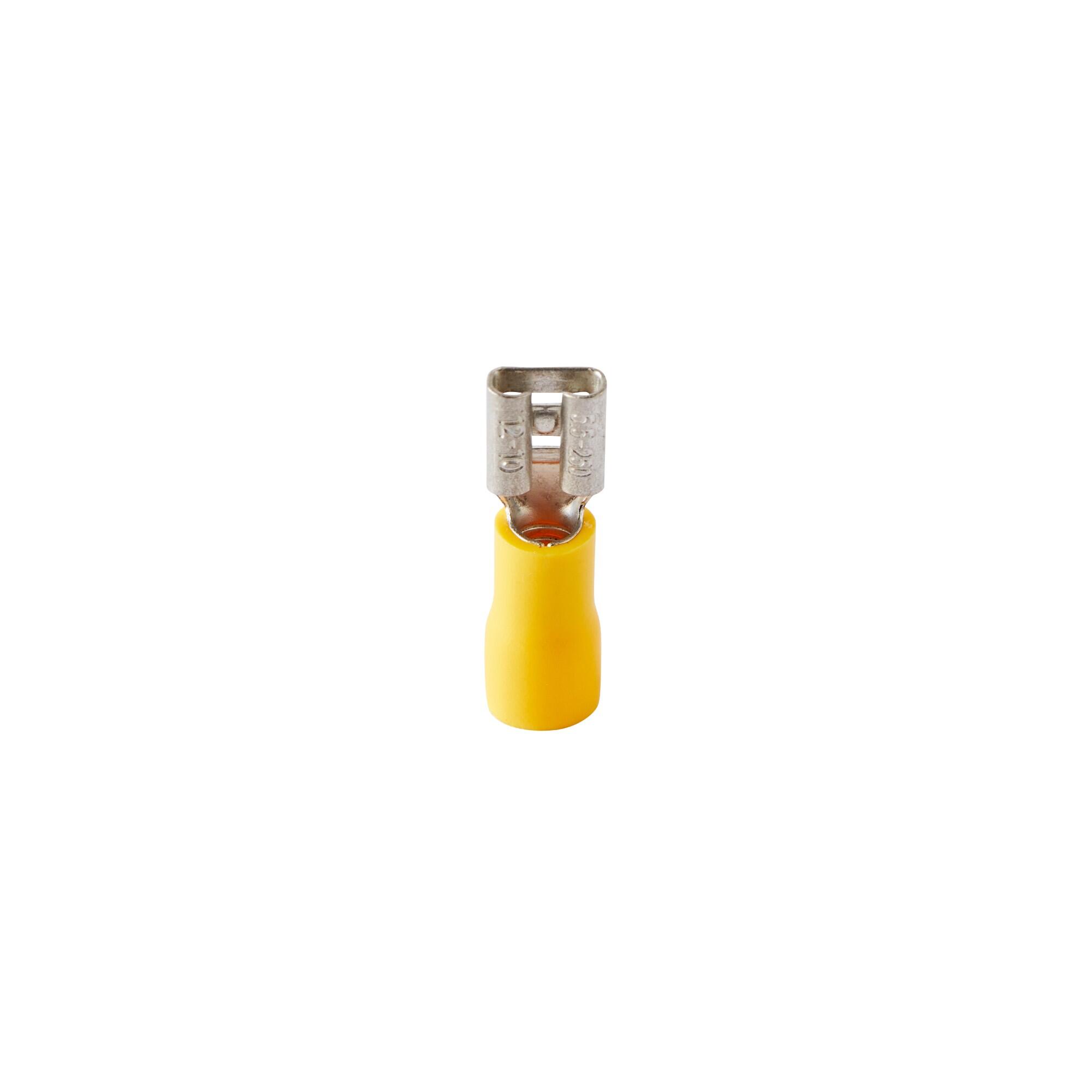 Papuci metalici, tip mama, 4 - 6 mm², galben (set 50 buc)
