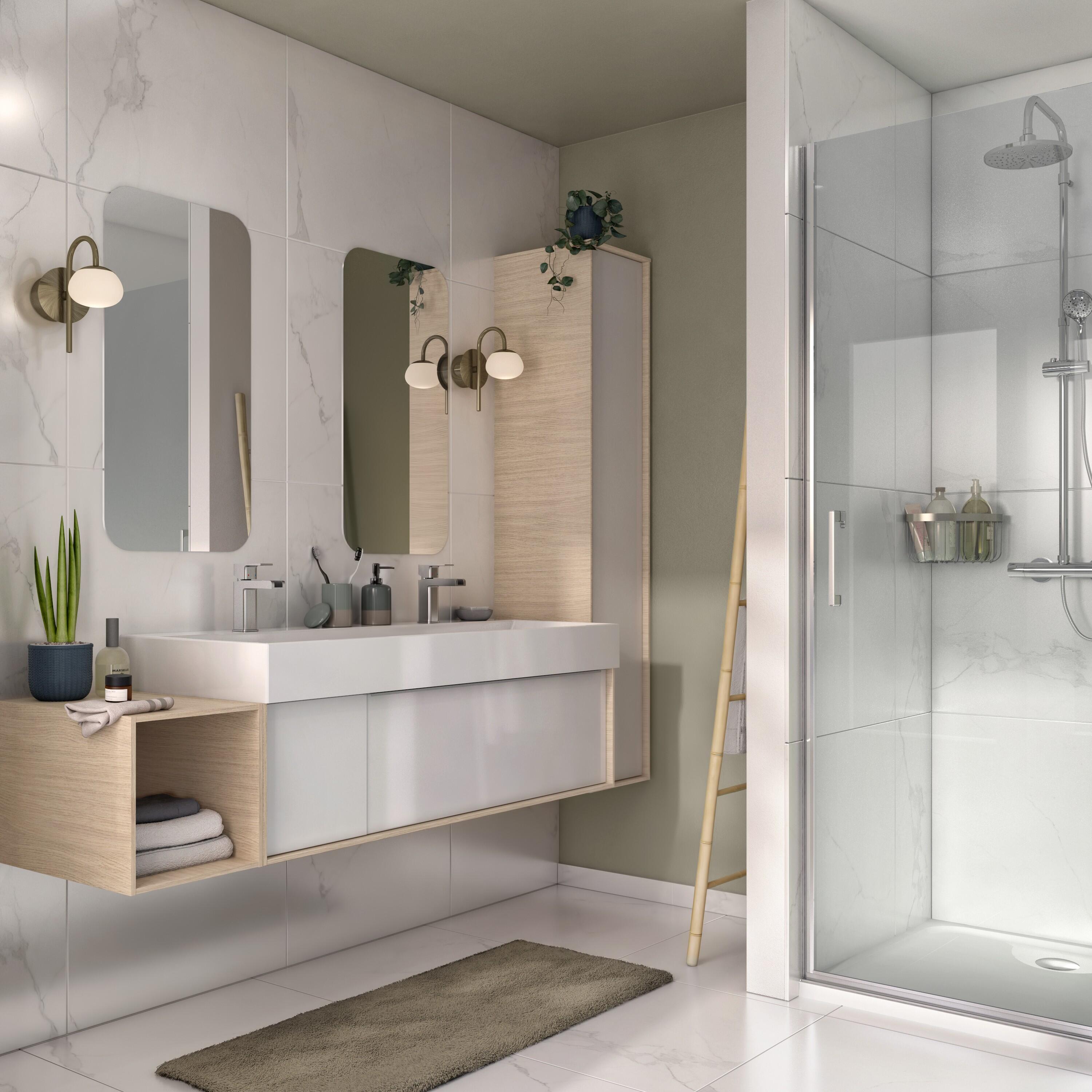 Scocca per base sottolavabo Neo rovere naturale L 30 x H 32 x P 48 cm - 2