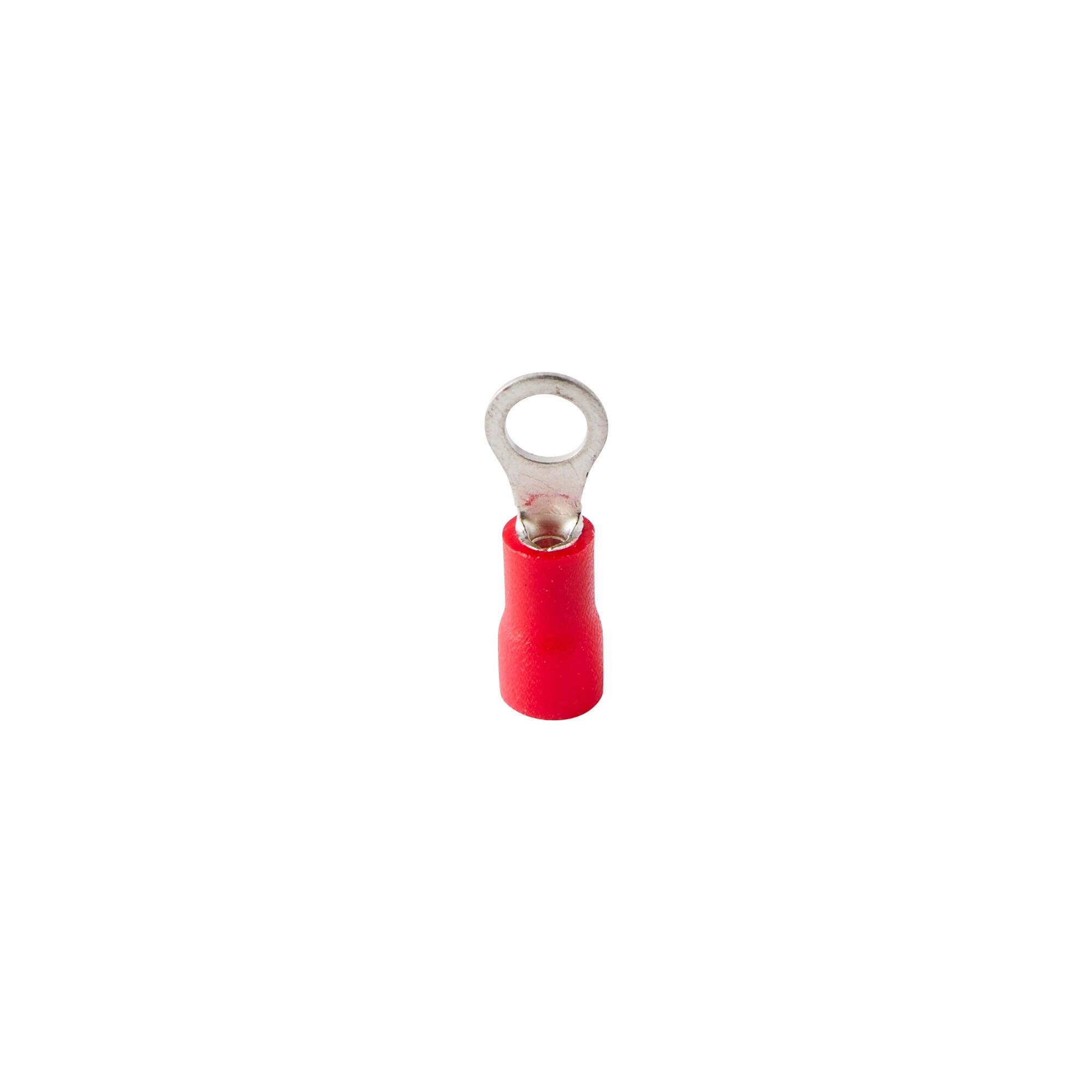 Papuci metalici, tip inel, 0.5 - 1.5 mm², M4, rosu (set 50 buc)