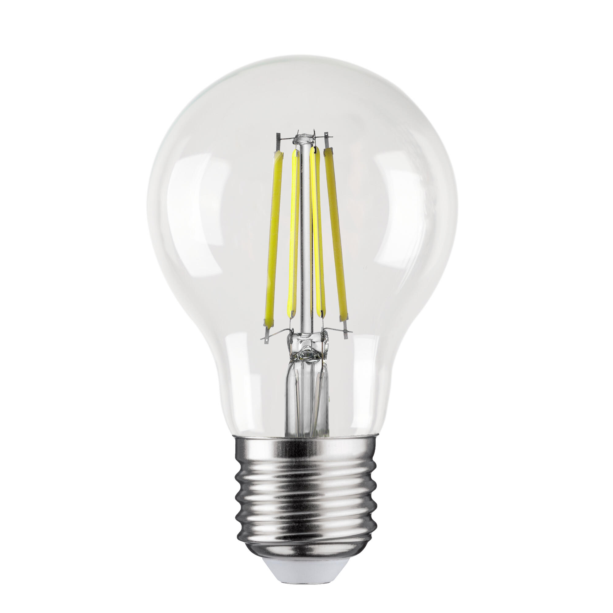 Bec LED Lexman, E27, A60, 2.2 W, alb neutru, 4000K, 470 lm, clasa A, filament clar