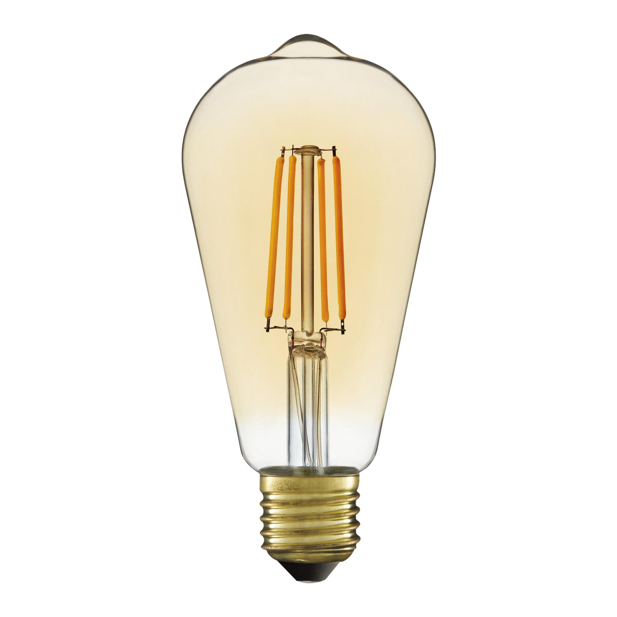 Bec LED decorativ Lexman, E27, ST64, 4 W, alb cald, 2700K, 470 lm, tip ...