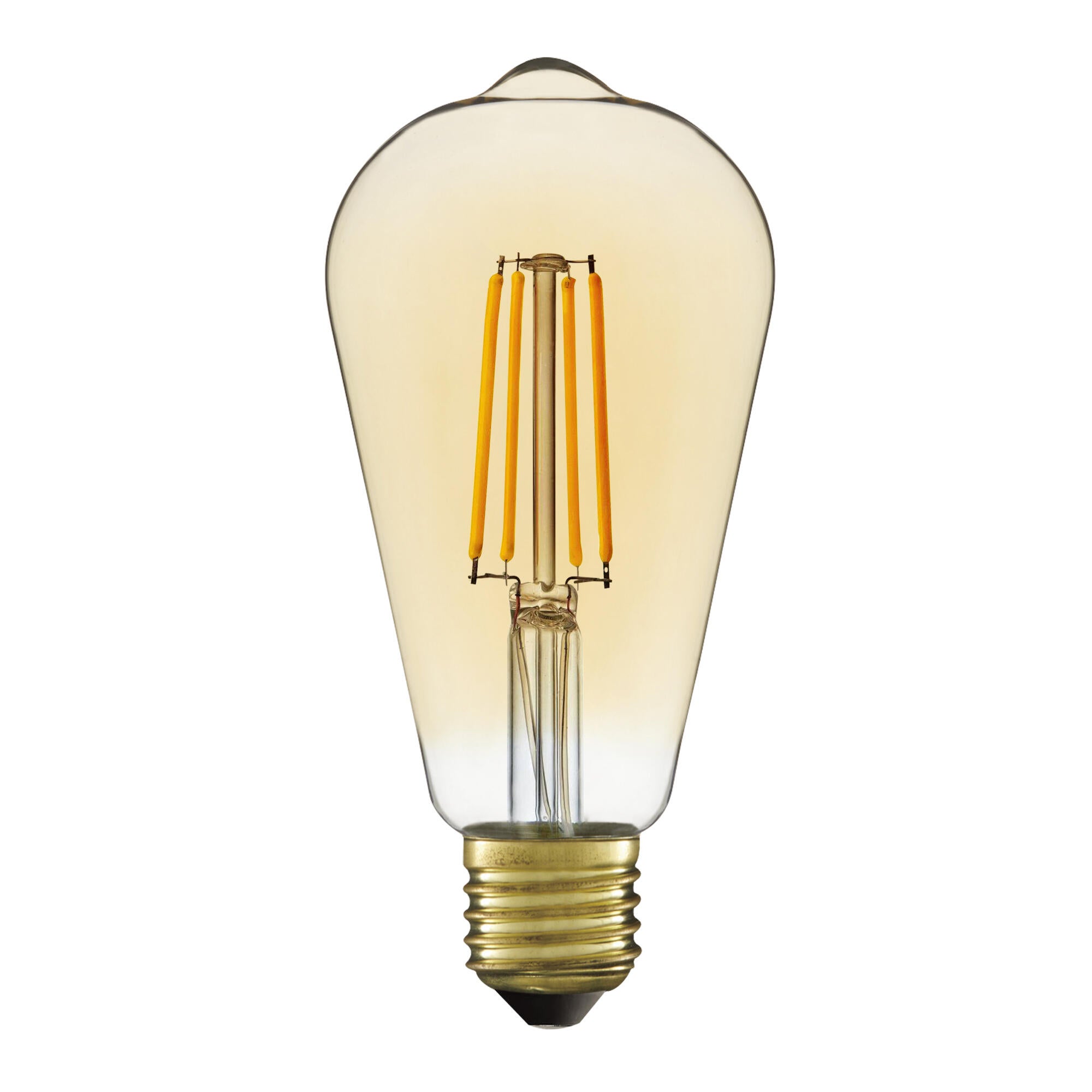 Bec LED decorativ Lexman, E27, ST64, 7.8 W, alb cald, 2700K, 806