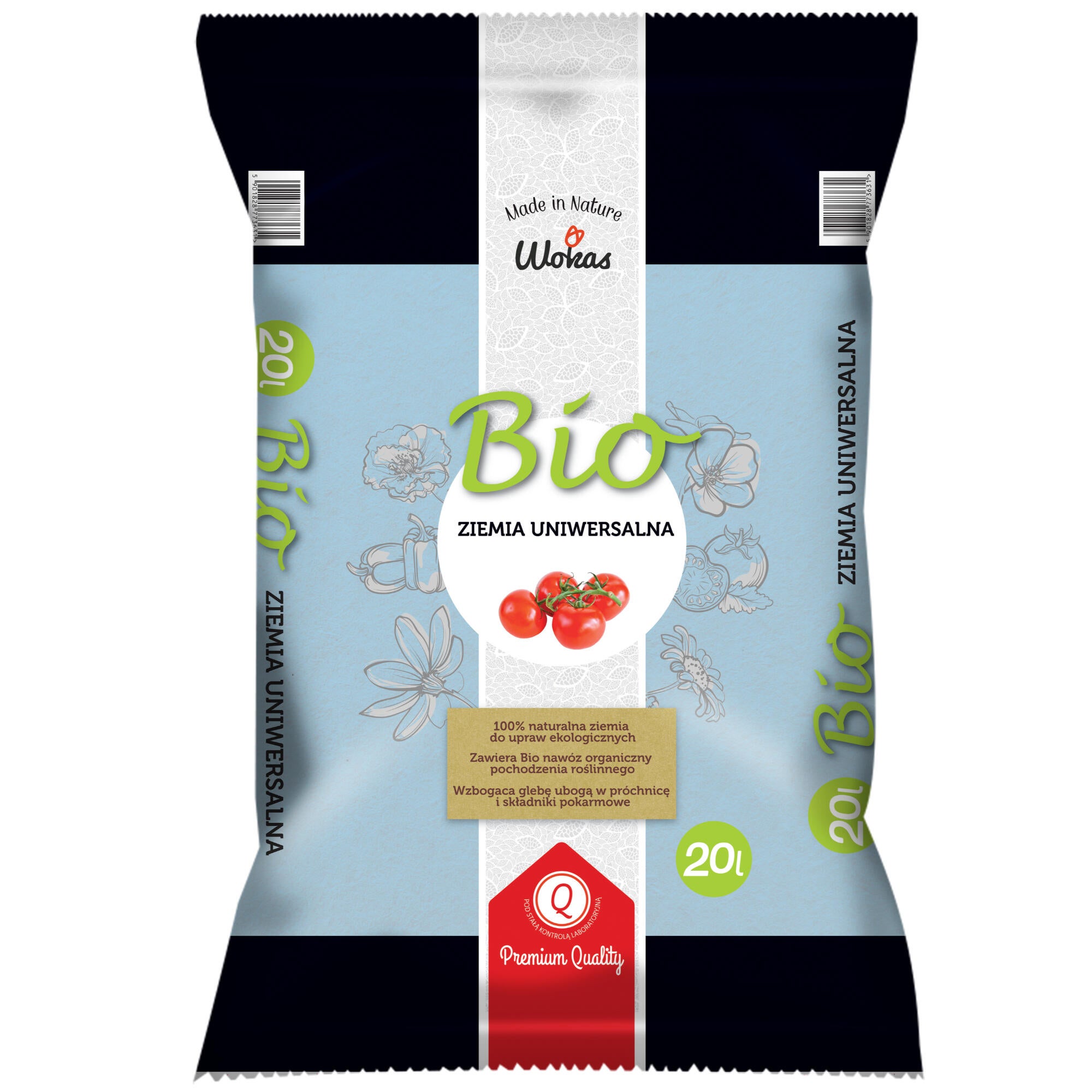 Substrat universal bio, Wokas, 20 L