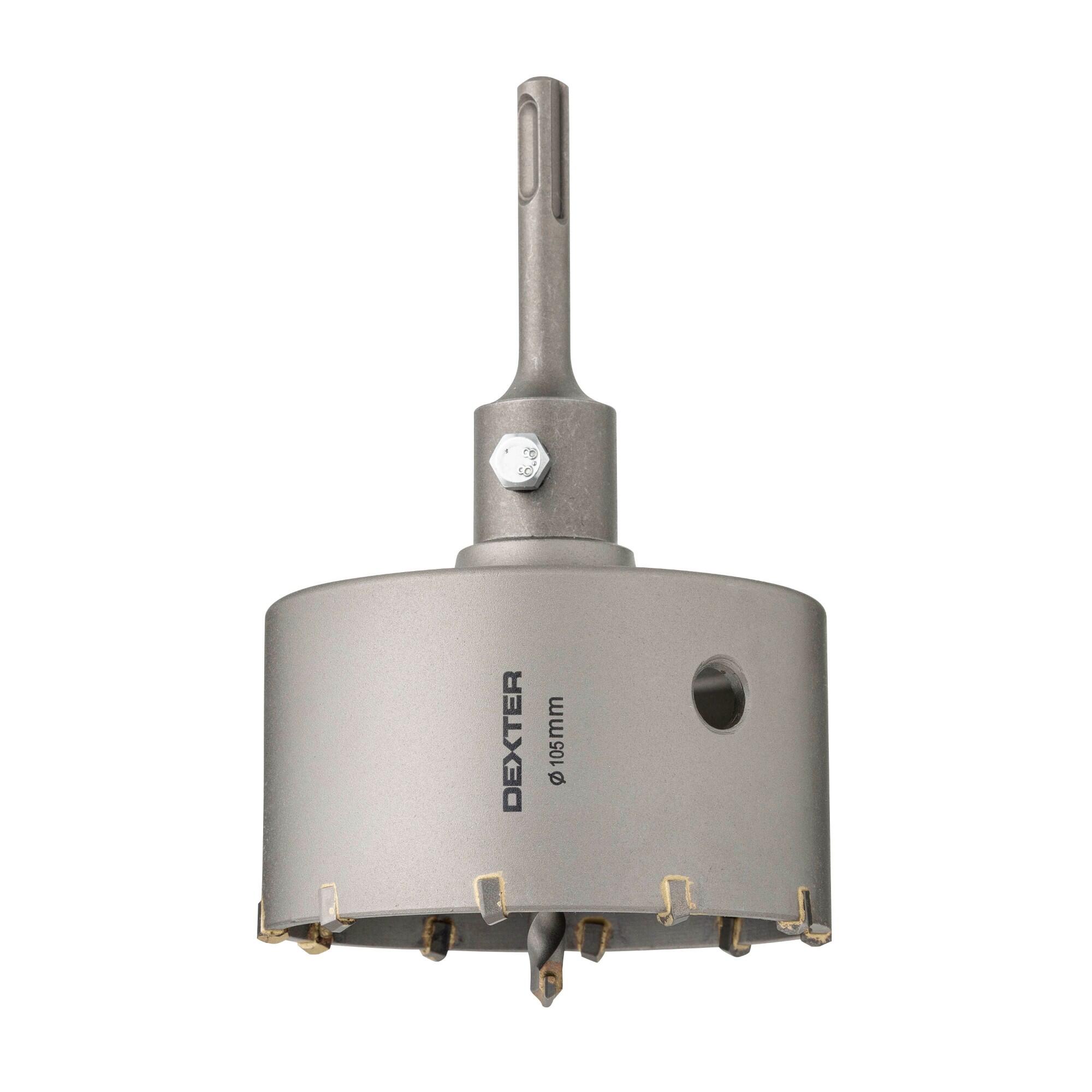 Carota beton SDS Plus 105 mm cu burghiu centrare Dexter | Leroy Merlin