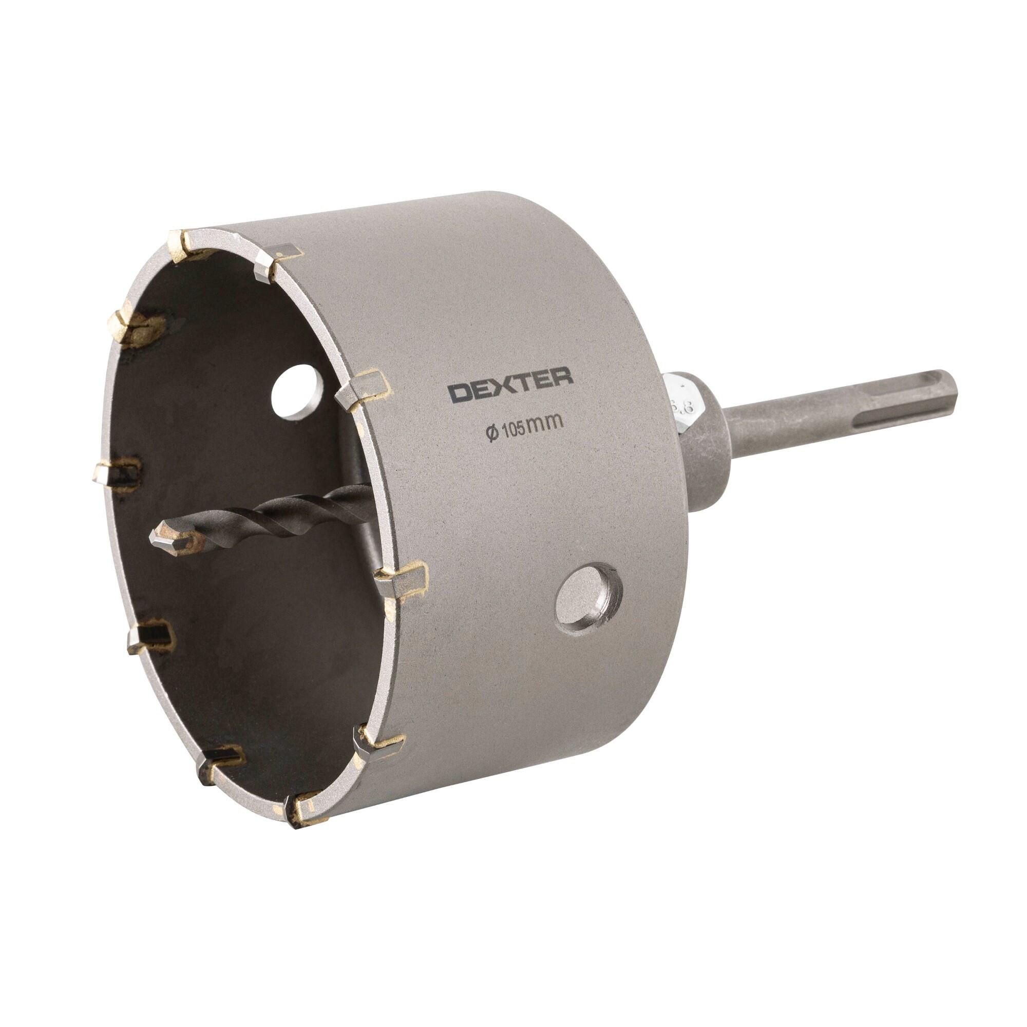 Carota beton SDS Plus 105 mm cu burghiu centrare Dexter | Leroy Merlin