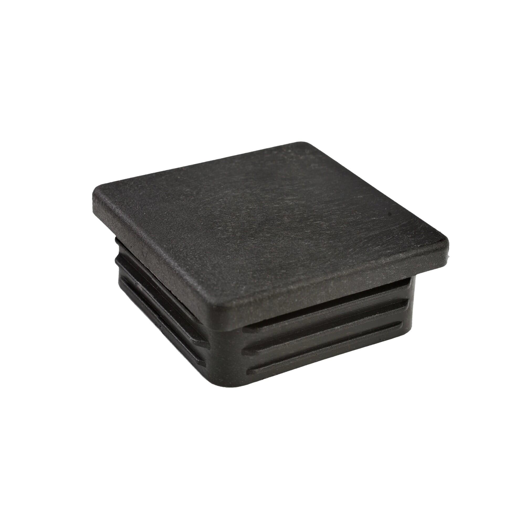 Set 10 capace din plastic pentru tevi patrate, 30 x 30 mm, negru 10buc