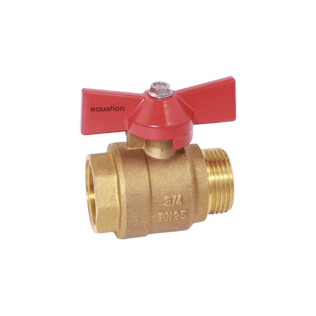 Valvola di chiusura a sfera per acqua EQUATION  in ottone M3/4