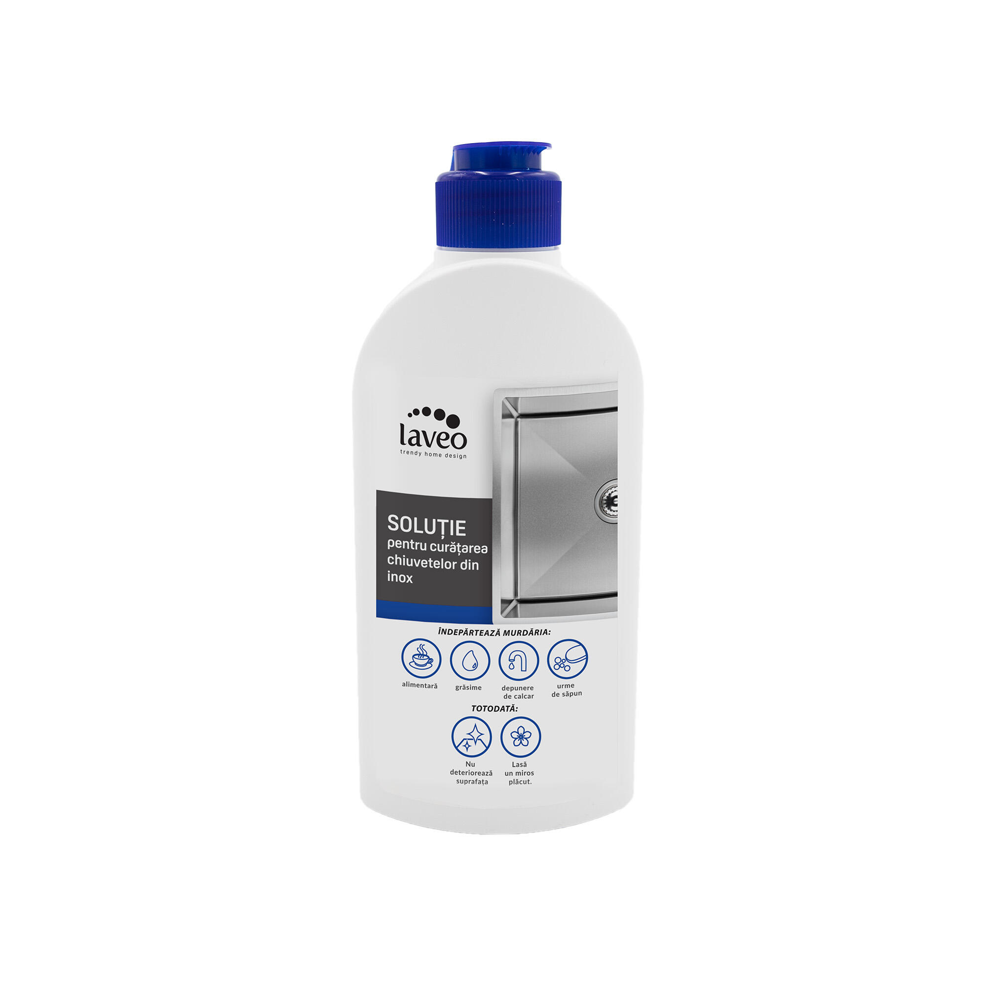 Solutie pentru curatarea chiuvetelor din inox, 250 ml
