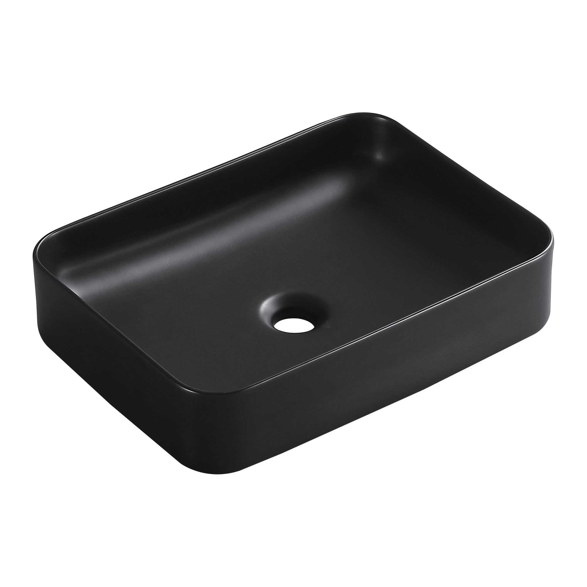Lavoar cu montaj pe blat Sensea Studio, latime 50 cm, negru