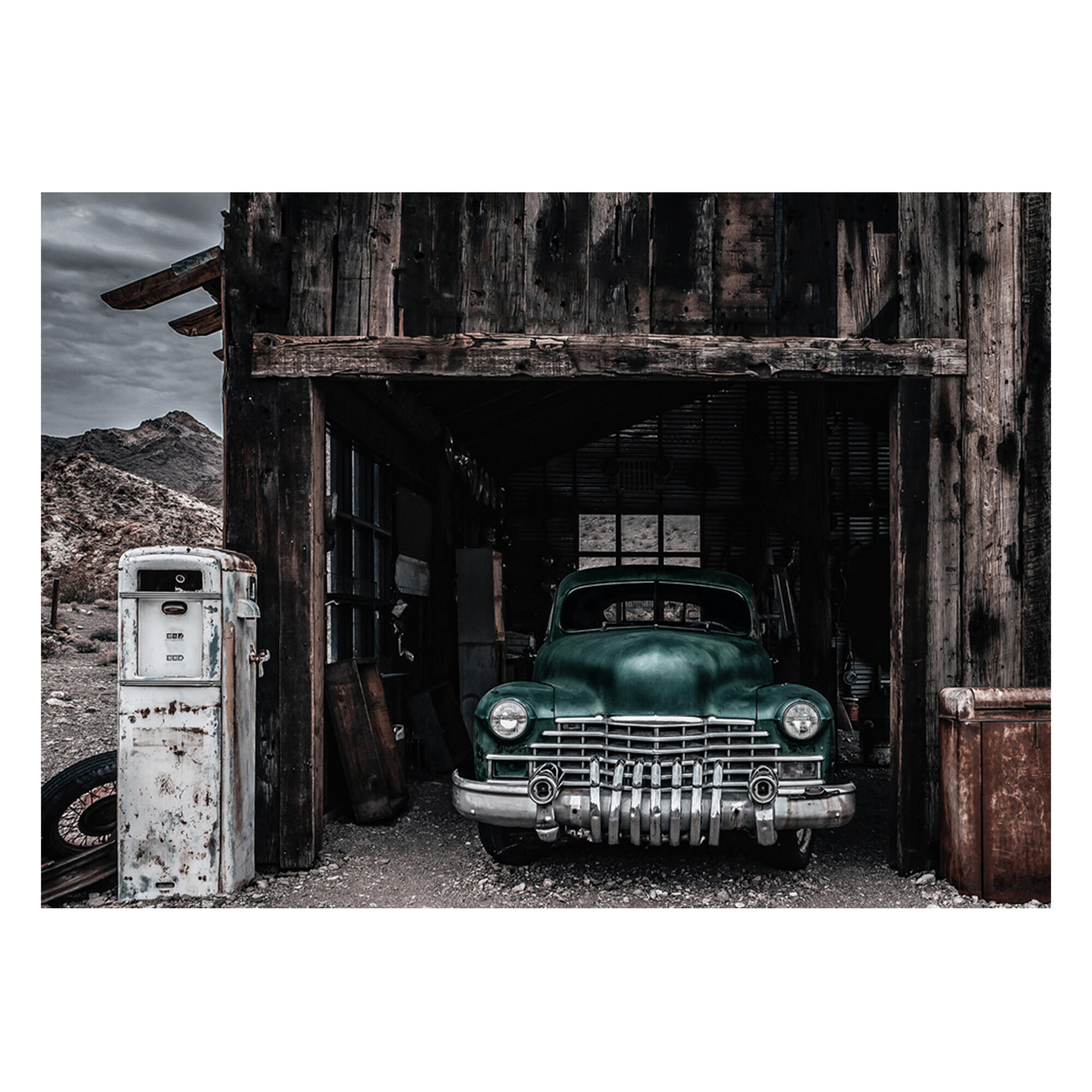 Tablou sticla Green Car, 80 x 120 cm