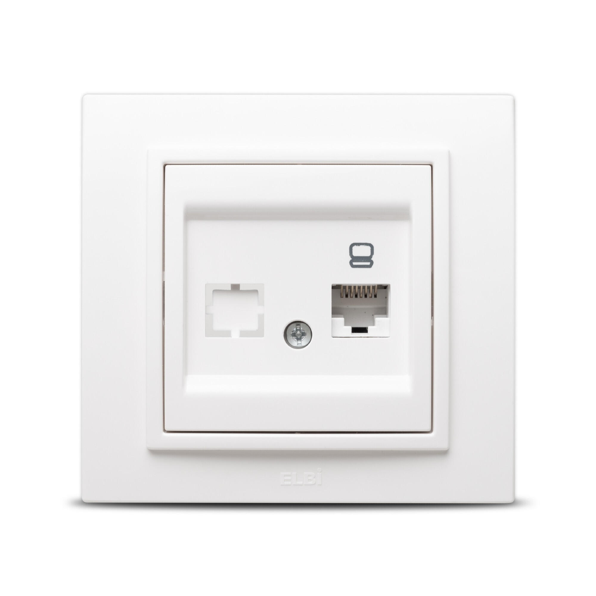 Priza date (RJ45) Zena, clasica, incastrata, IP20, alba | Leroy Merlin