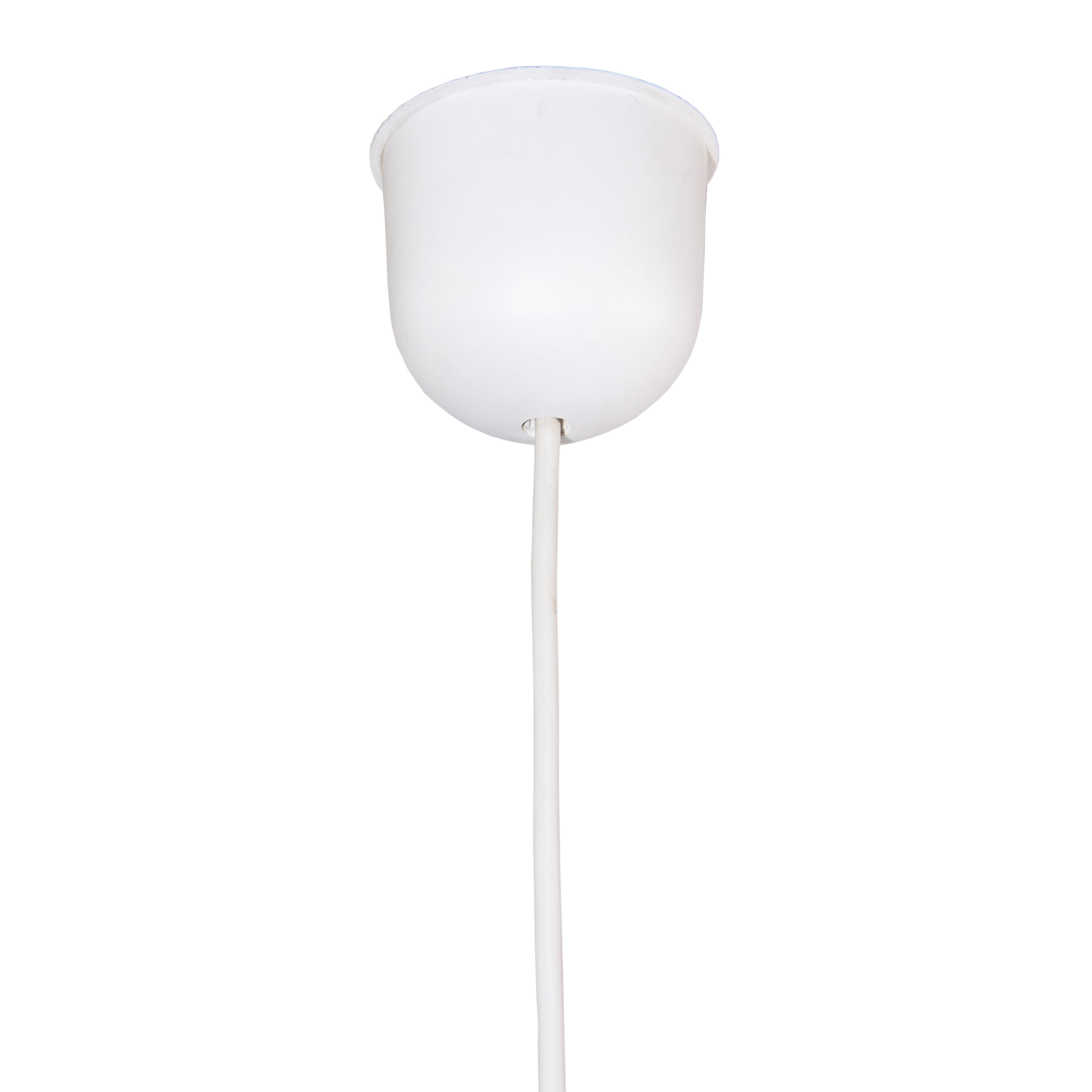 Lampadario Moderno Doppio Sbieco bianco paralume bianco sporco e tortora E27 Ø38cm - 4