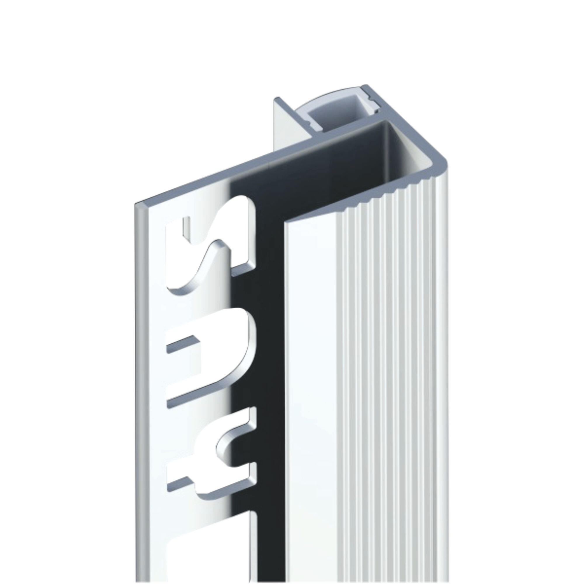 Profil treapta Led, 10 x 46 mm, L 1.2 m, argintiu