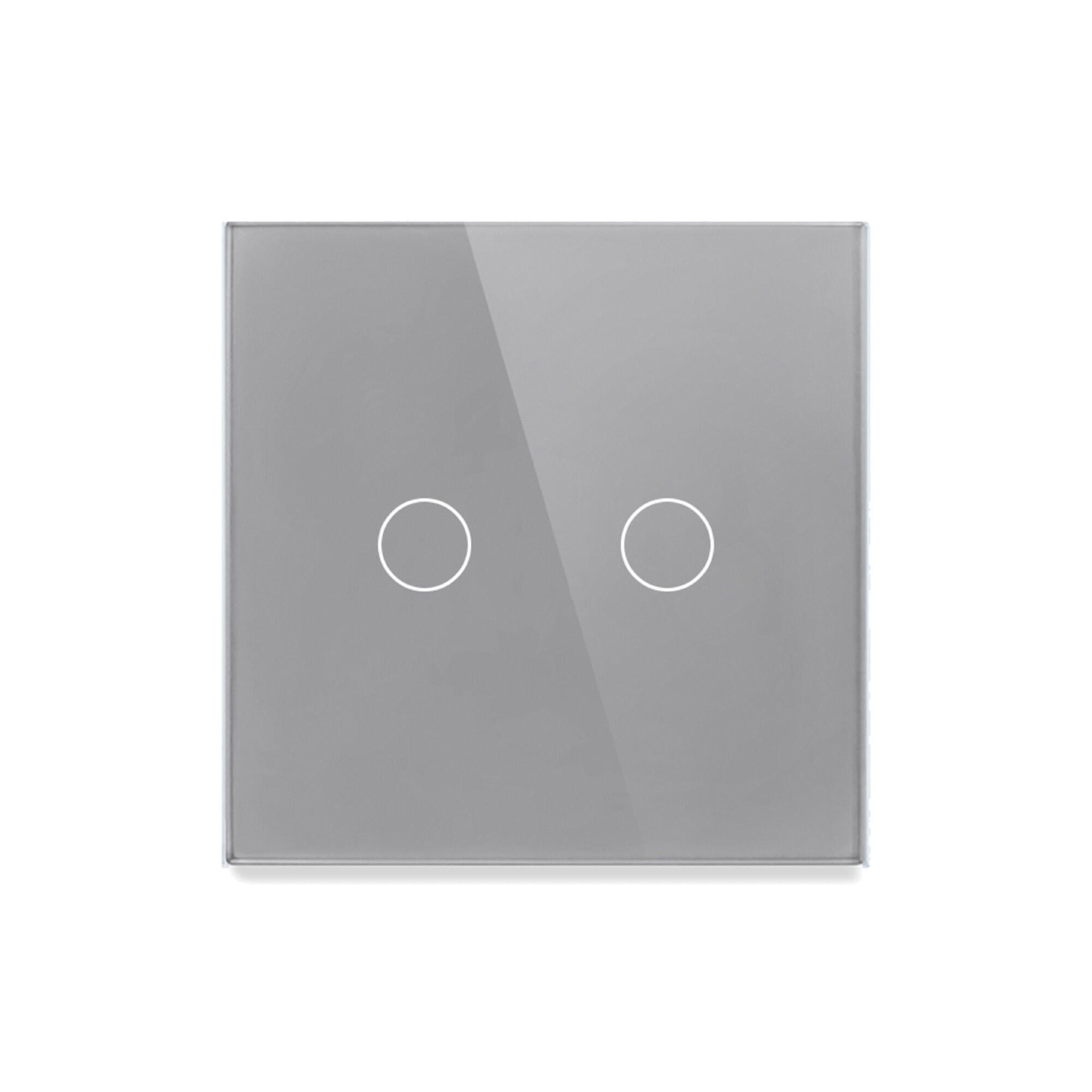 Intrerupator tactil cap cruce dublu Doc, IP20, gri