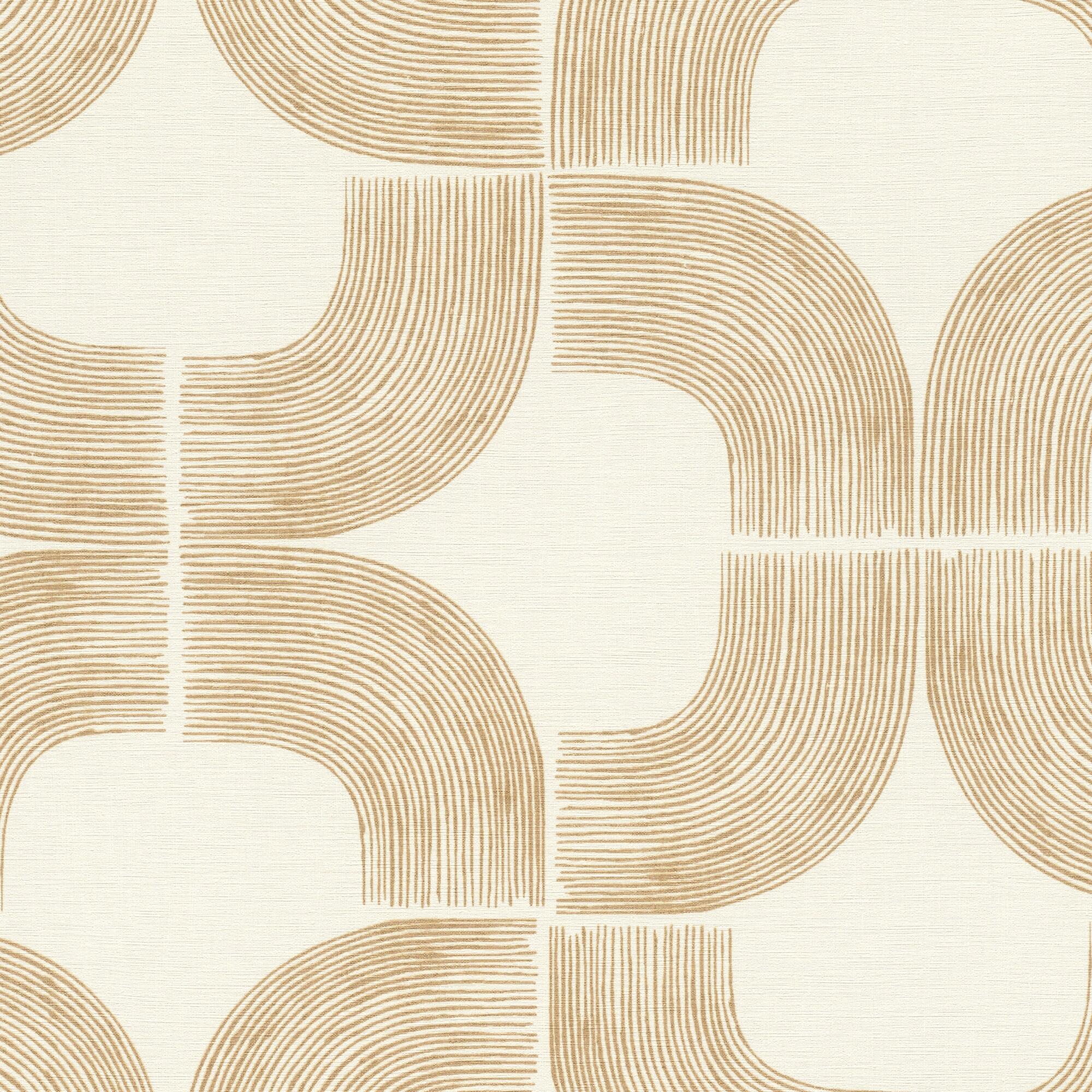 Tapet vinil Inspire Grace alb, model geometric, rola 0.53 x 10.05 m