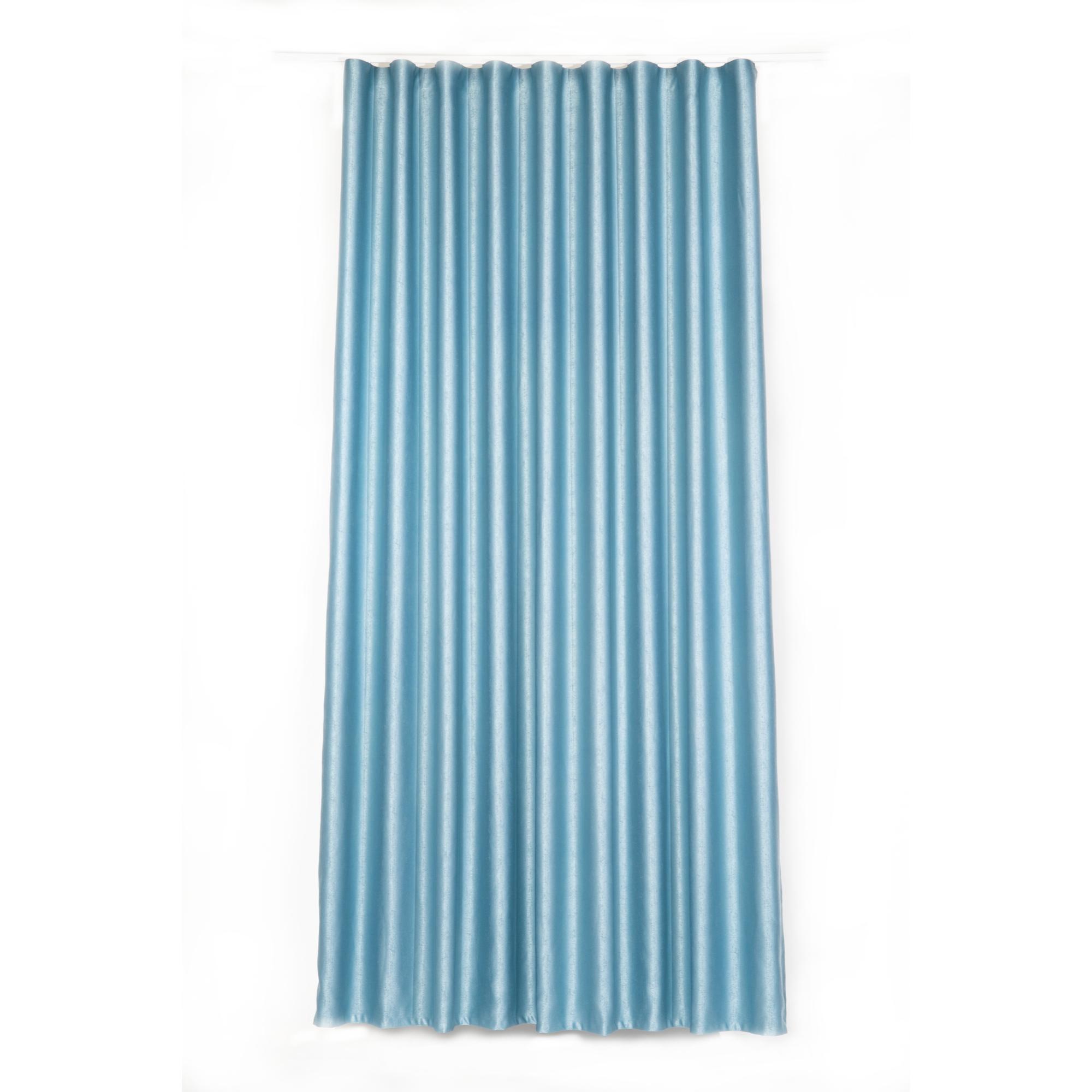 Draperie Cronos 140 x 245 cm, uni, cu rejansa, turcoaz