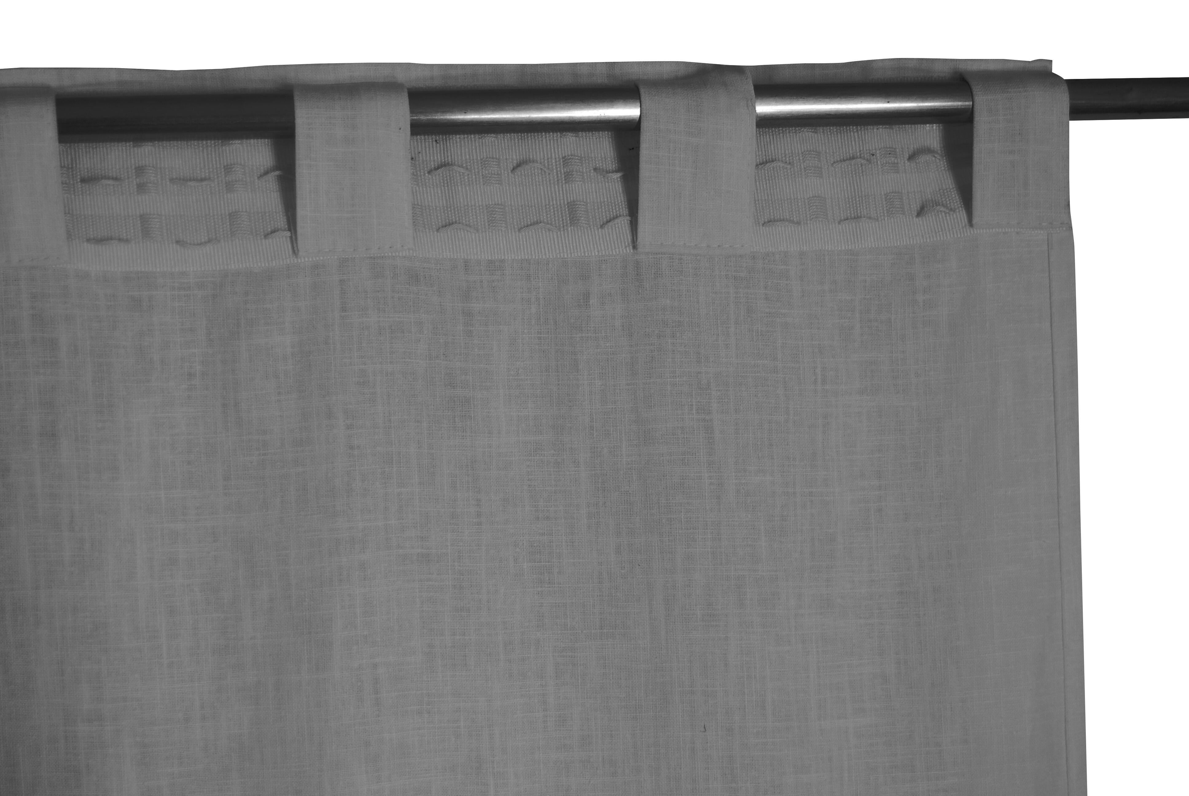 Tenda INSPIRE Ramie grigio, fettuccia e passanti nascosti 140x280 cm - 4