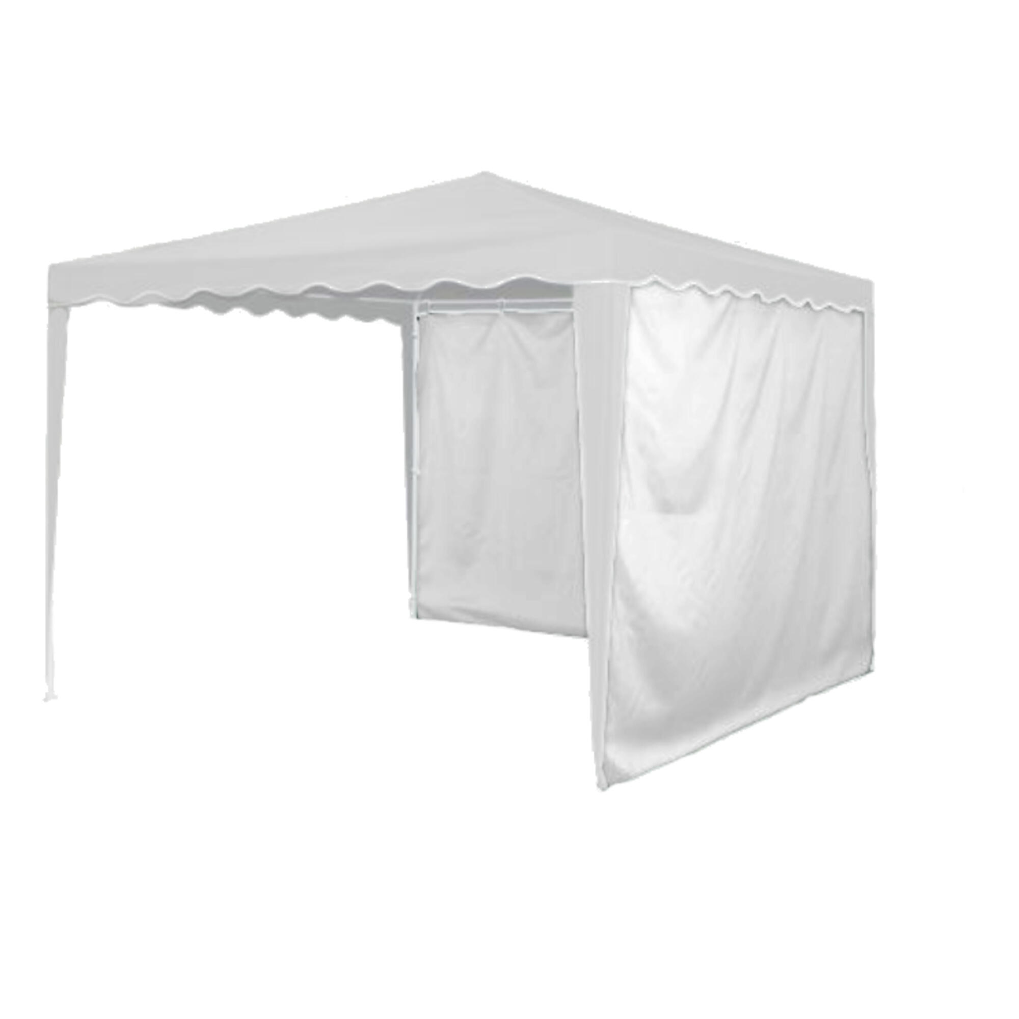 Set 2 perdele pavilion Naterial Pico, poliester, 295 x 295 cm, alb 2buc