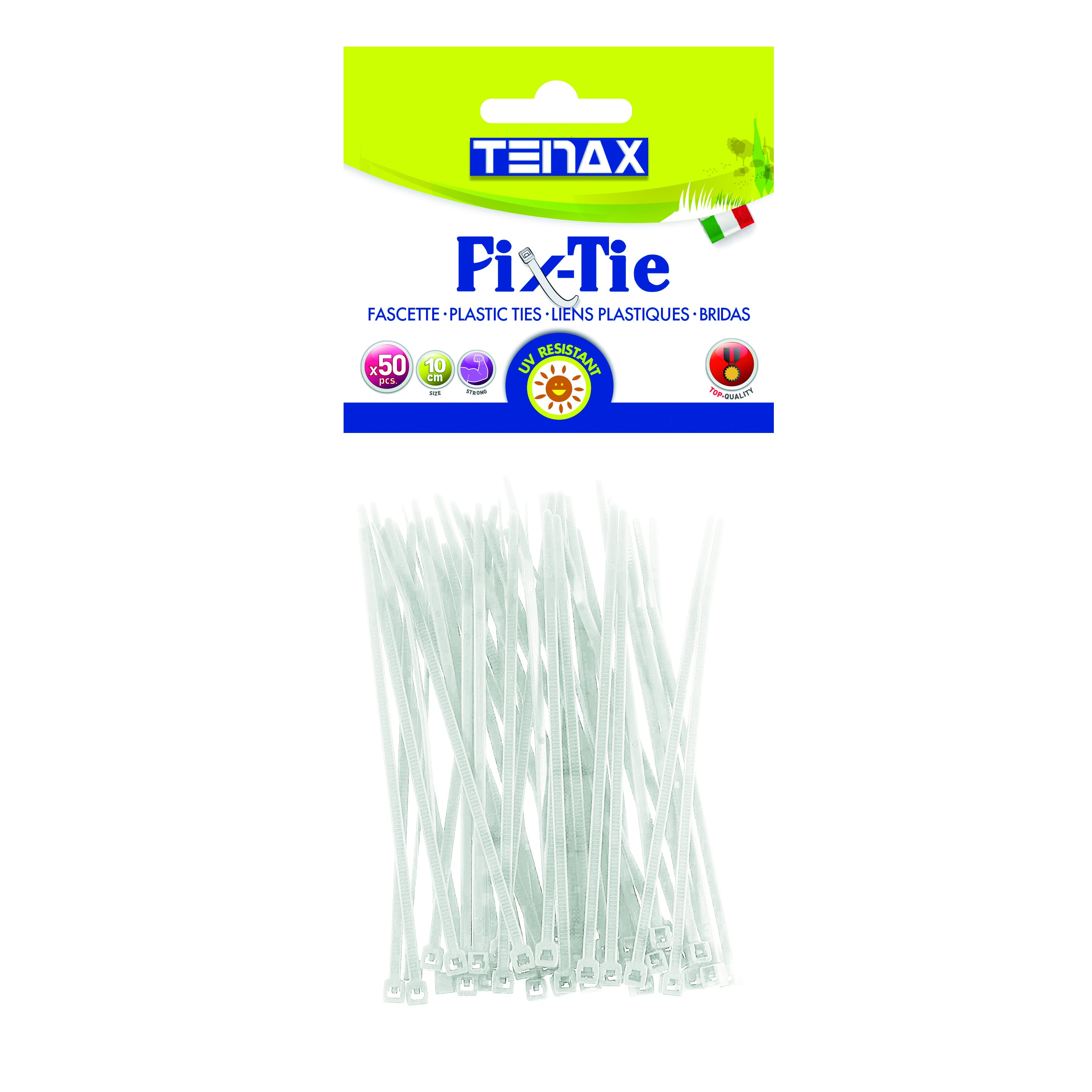 Collare di fissaggio per rete metallica Fix-Tie S bianco 50 pezzi - 3