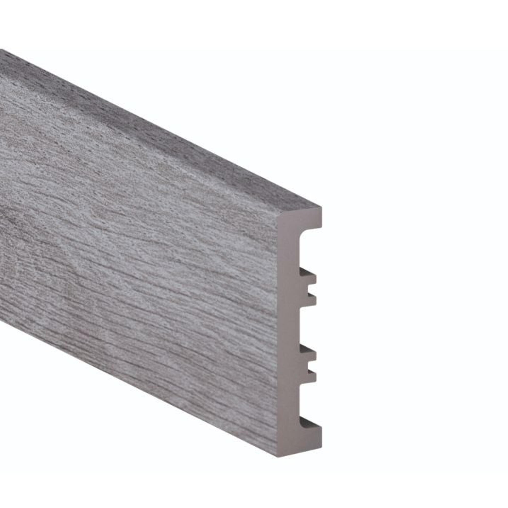 Plinta din polimer dur, 2.200 x 80 mm, Chill, stejar