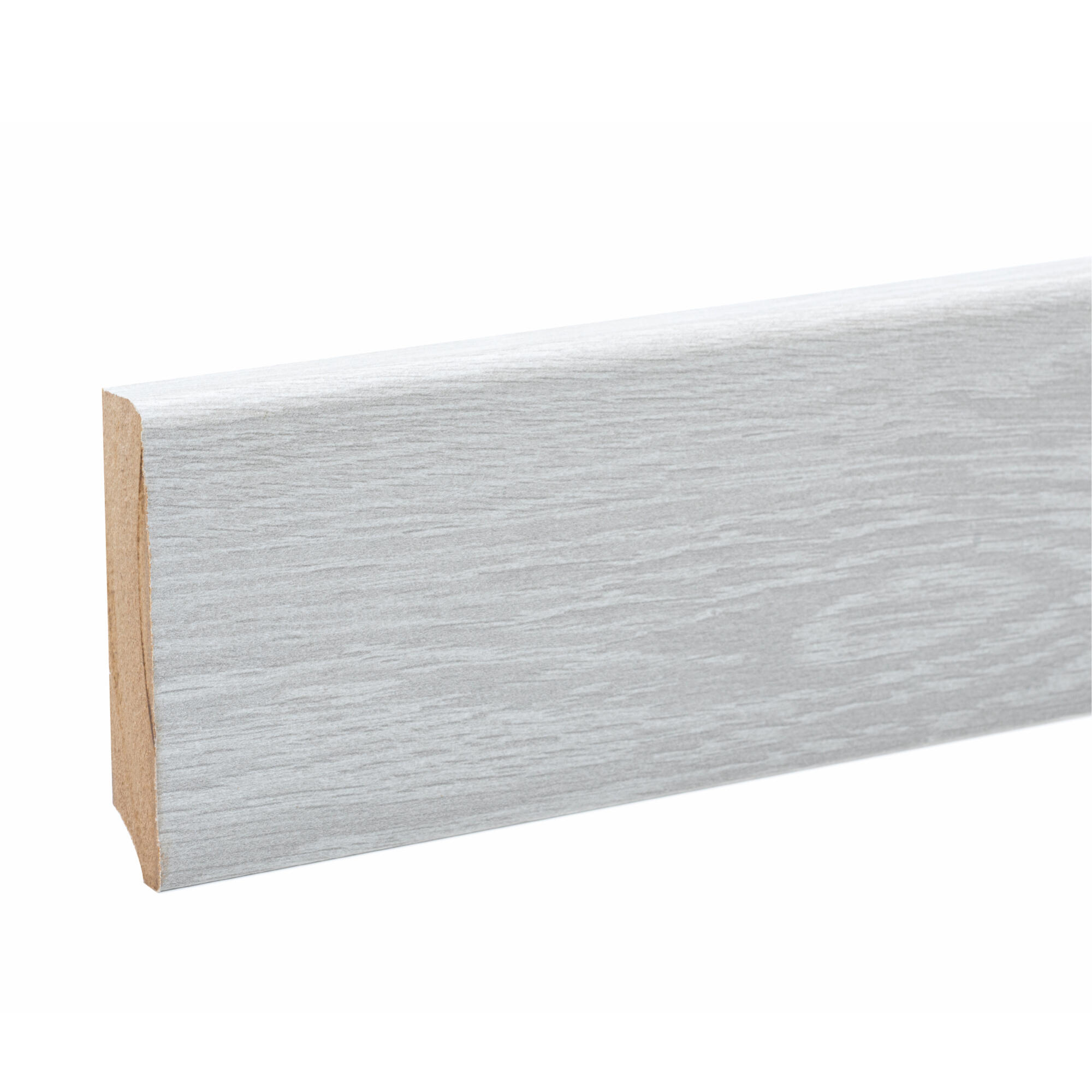 Plinta din MDF, 2.430 x 80 x 16 mm, FKDA 11, gri deschis