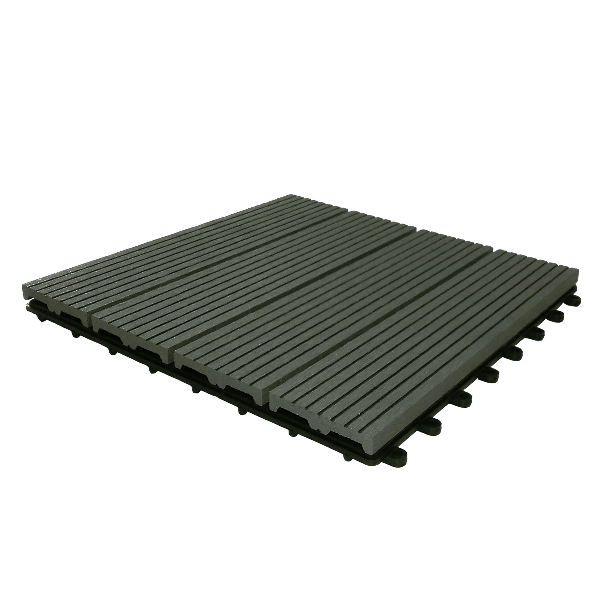 Dala clip, WPC, 300 x 300 x 20 mm, gri antracit | Leroy Merlin