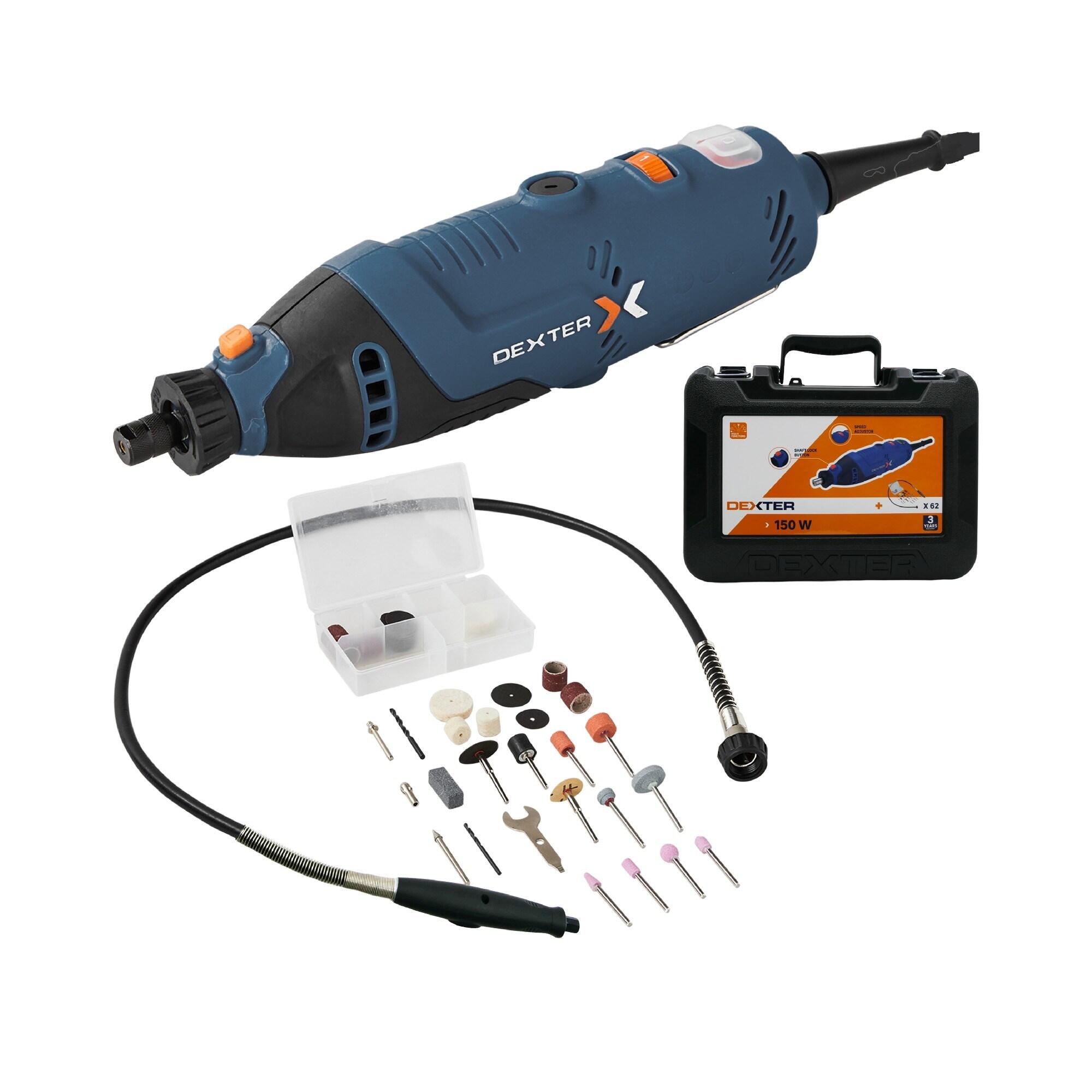 Unealta miniatura Dexter, 150 W, 62 accesorii incluse