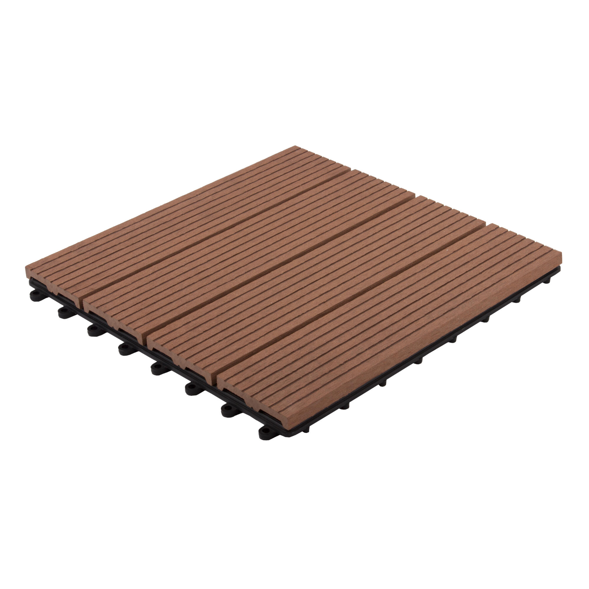 Dala clip, WPC, 300 x 300 x 20 mm, rosu | Leroy Merlin