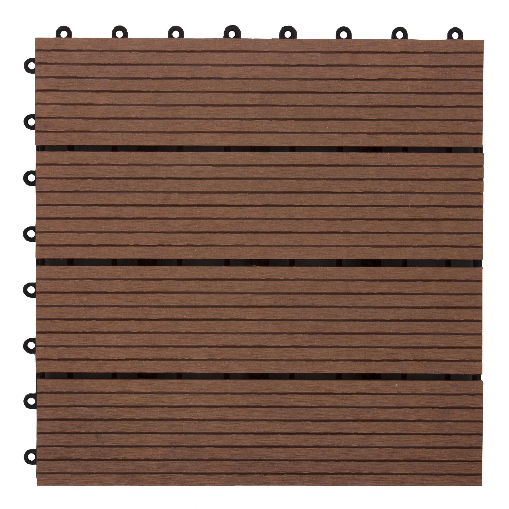 Dala clip, WPC, 300 x 300 x 20 mm, rosu | Leroy Merlin