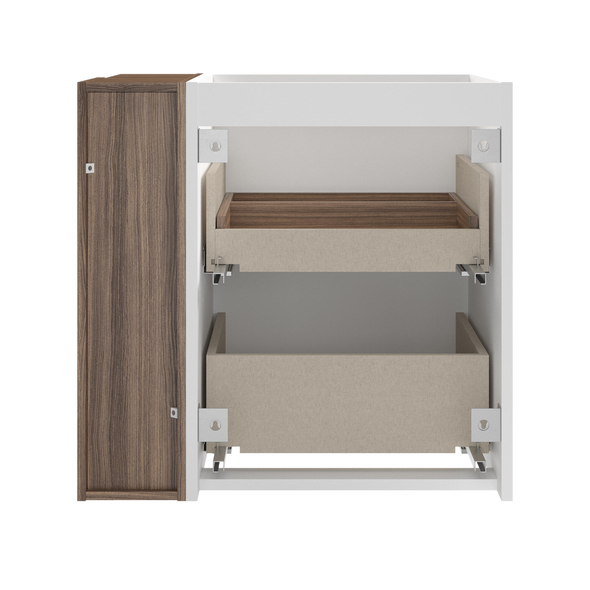 Baza pentru lavoar cu sertare Sensea Modern, 60 x 57,7 x 45 cm