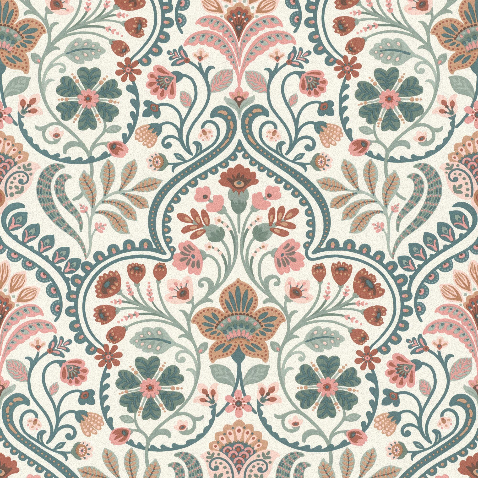 Tapet vinil, model floral, multicolor, rola 10 x 0.53 m | Leroy Merlin
