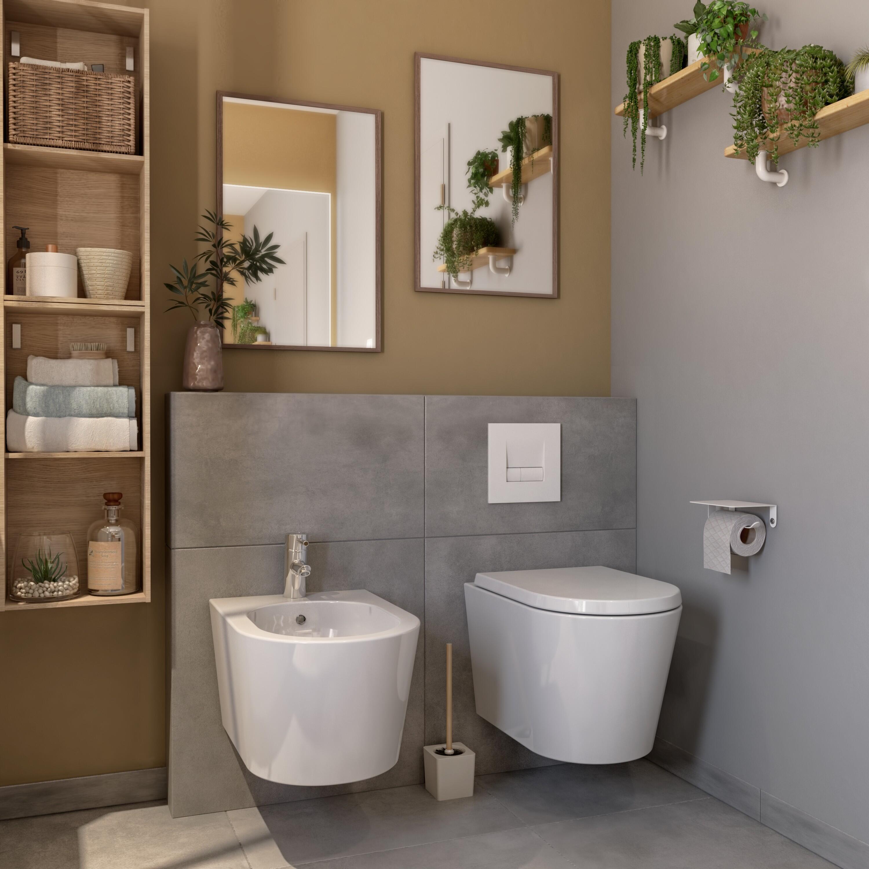 Pensile bagno Neo bianco SENSEA, 1 anta apertura da sinistra P 35 x L 30 x H 90 cm - 4
