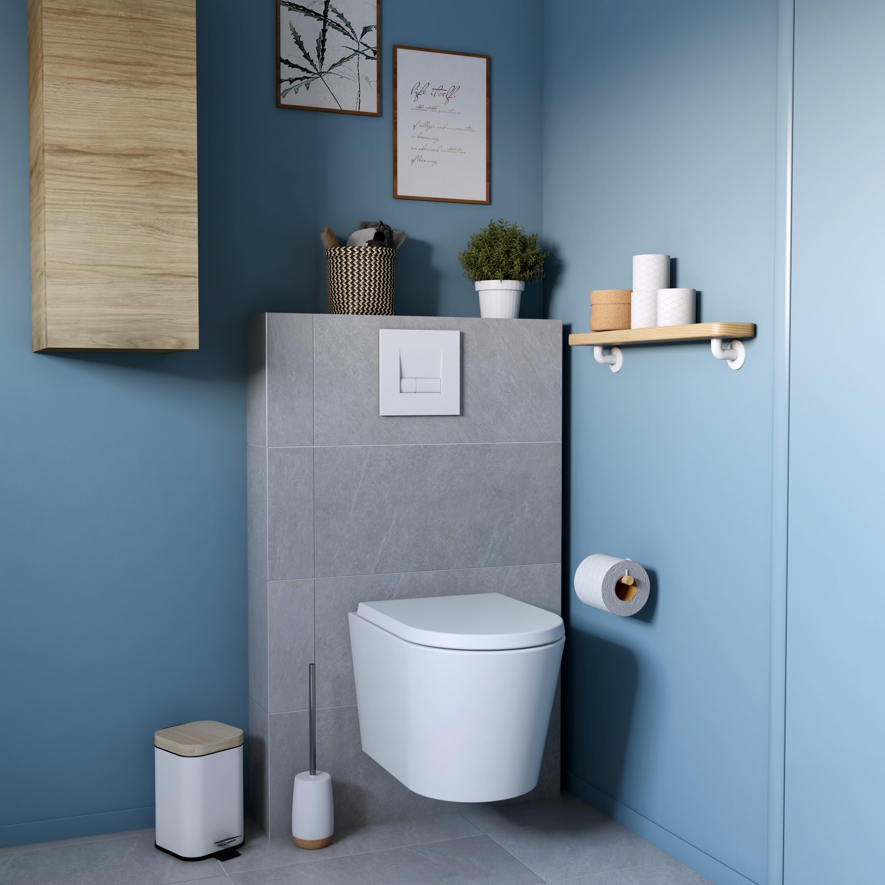 Pensile bagno Neo bianco SENSEA, 1 anta apertura da destra P 35 x L 30 x H 90 cm - 4